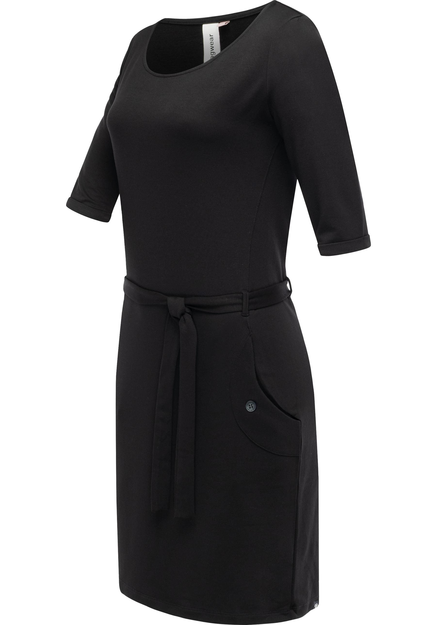 Ragwear Jerseykleid »Kenisha«, Elastisches Midikleid mit Taillengürtel