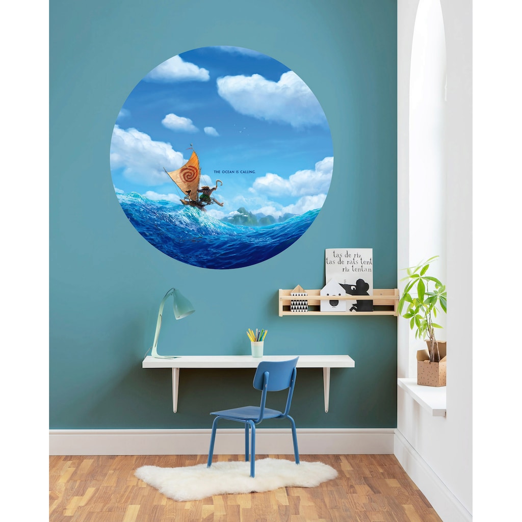 Komar Fototapete »Moana Ocean is calling«, 125x125 cm (Breite x Höhe), rund und selbstklebend