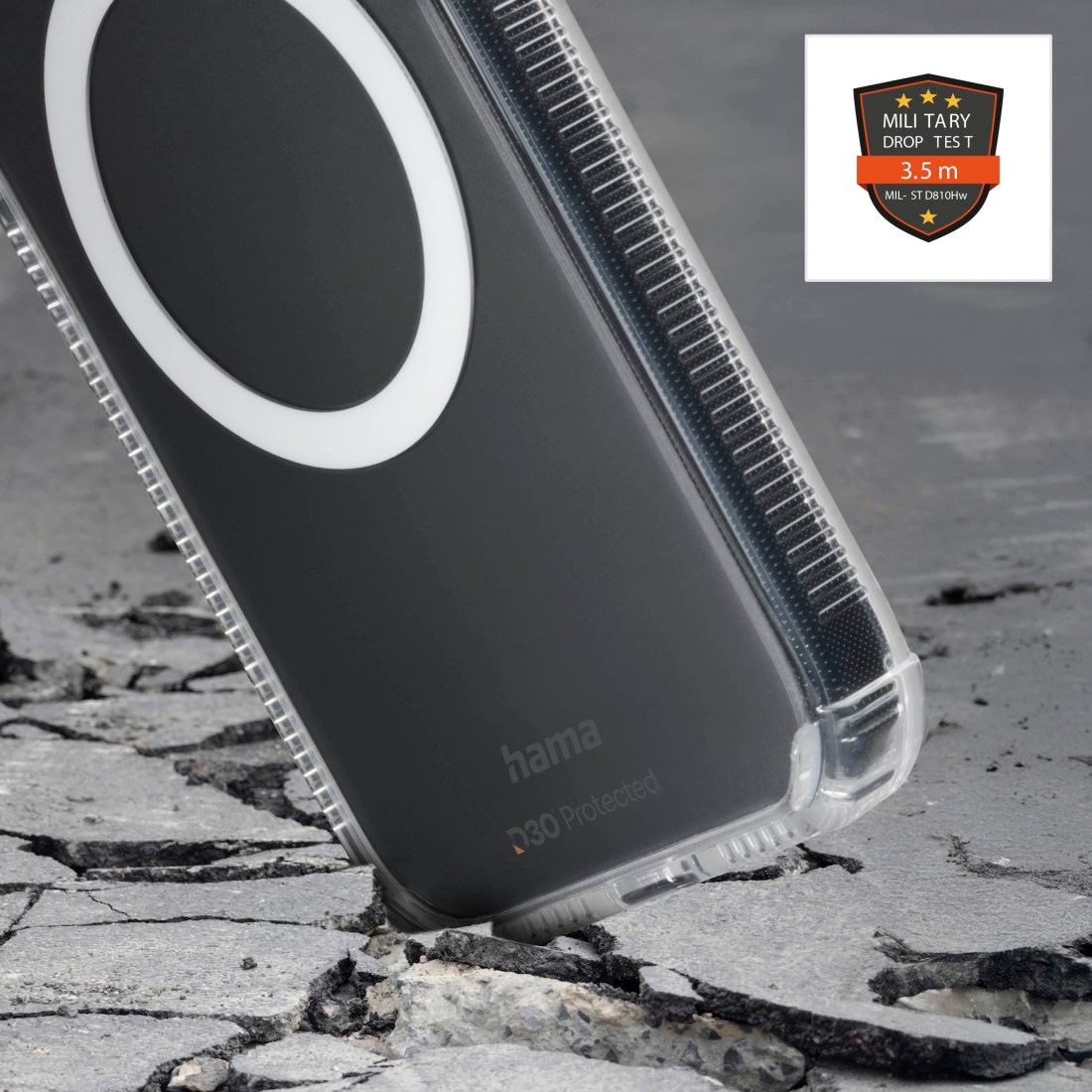 Hama Smartphone-Hülle »Handyhülle  für Galaxy S26, magnetisch, durchsichtig« Samsung Galaxy S26 sturzfest, kratzfest, Magnetring, Kameraschutz, Wireless Charging, Qi2
