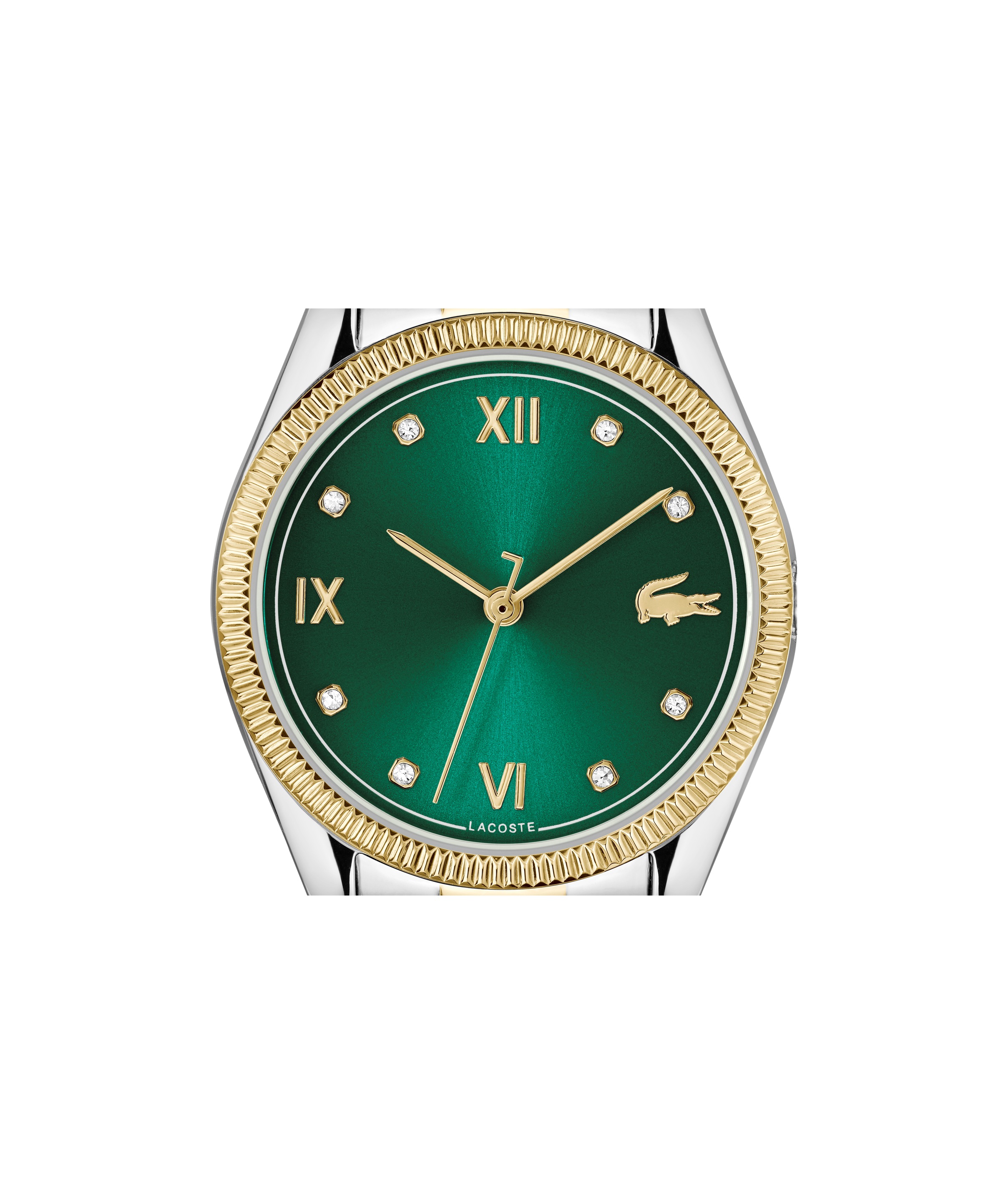 Lacoste Quarzuhr »LACOSTE PARISIENNE« Armbanduhr, Damenuhr, Edelstahlarmband, analog, Glaskristalle