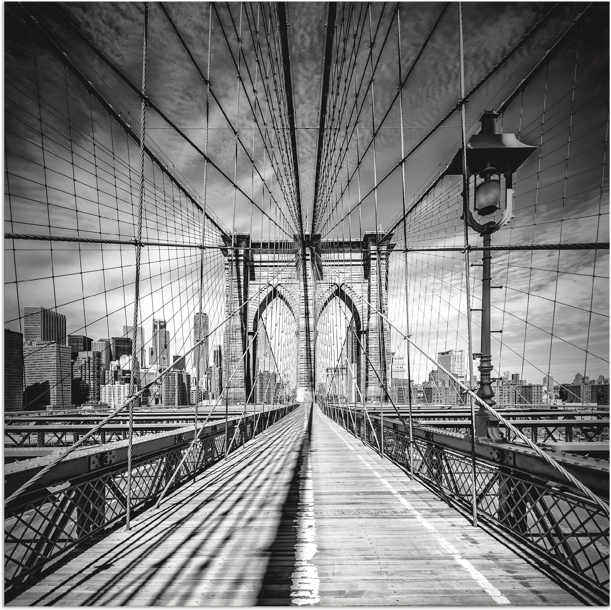 City als Leinwandbild, York Alubild, Größen Wandbild »New (1 oder | Bridge«, Artland Poster BAUR in St.), versch. Amerika, Brooklyn bestellen Wandaufkleber