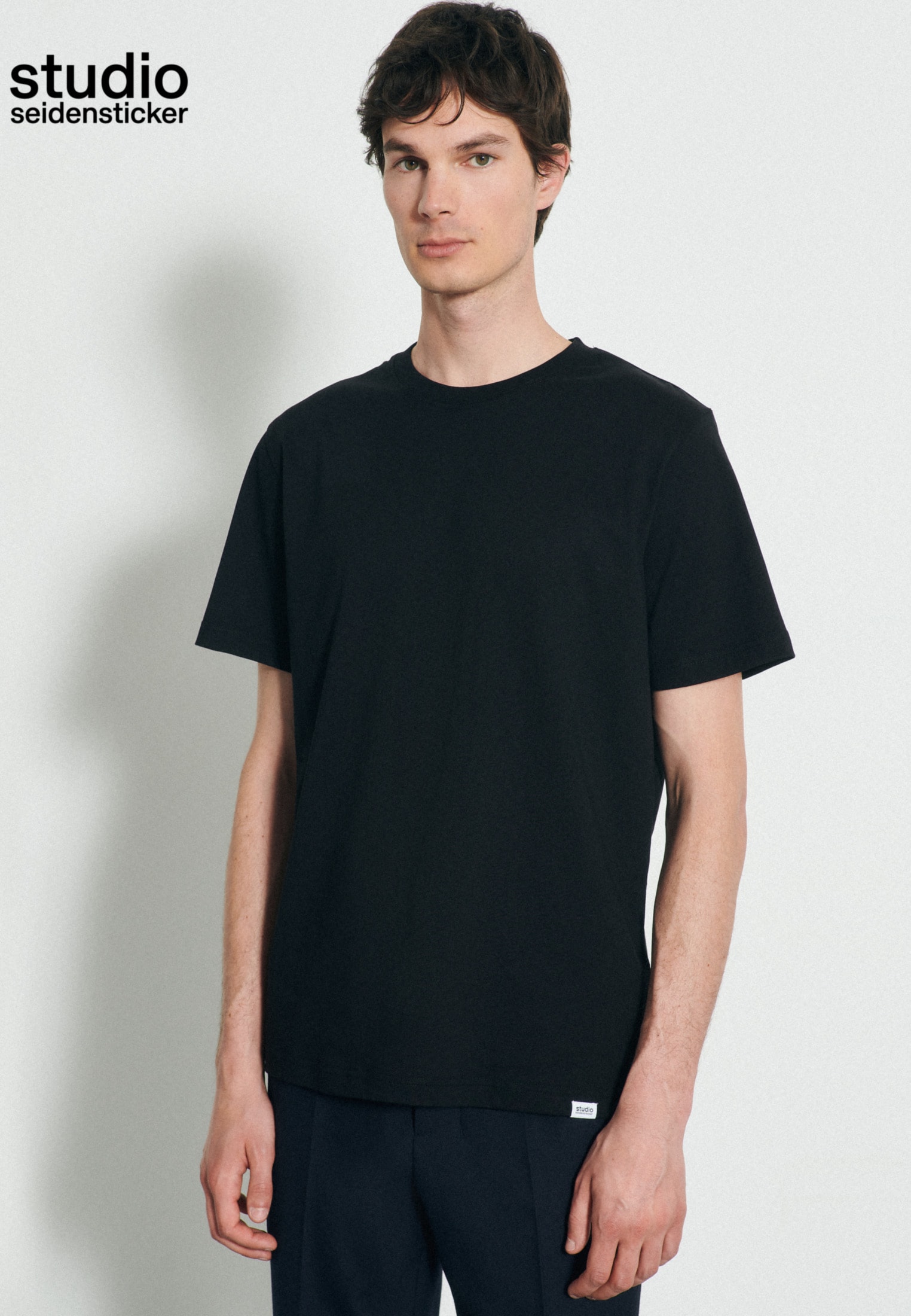 studio seidensticker T-Shirt "Studio", Kurzarm Rundhals Uni günstig online kaufen