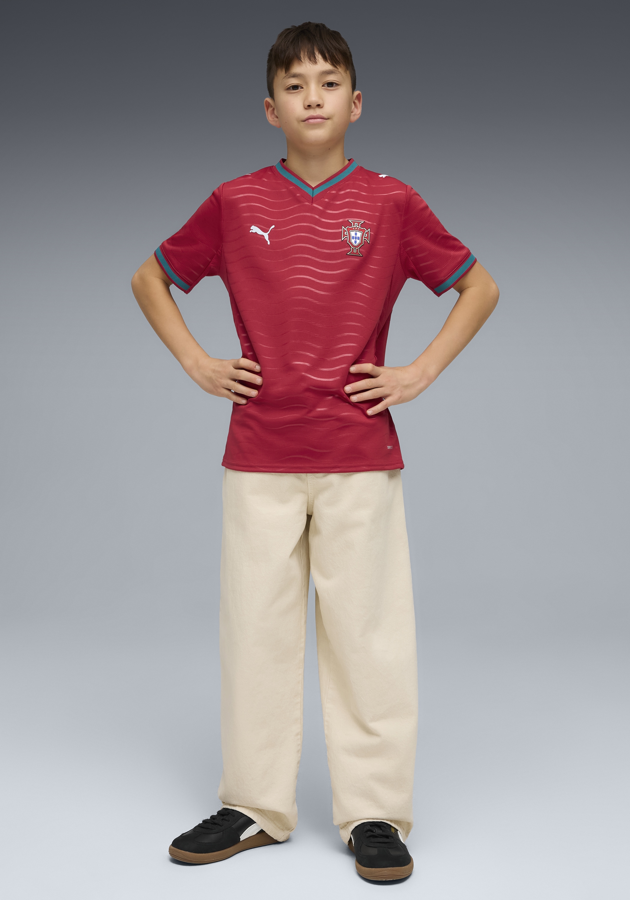 PUMA Fußballtrikot »FPF HOME JERSEY REPLICA JR« Regular Fit, sportlicher Stil, mit Kurzarm, mit DryCELL-Technologie