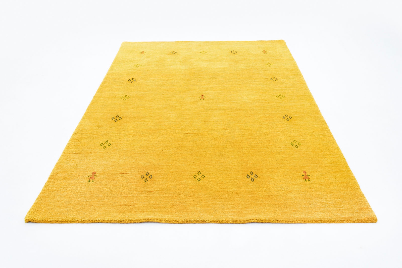 morgenland Wollteppich »Loribaft Teppich handgewebt gelb«, rechteckig, Kurzflor