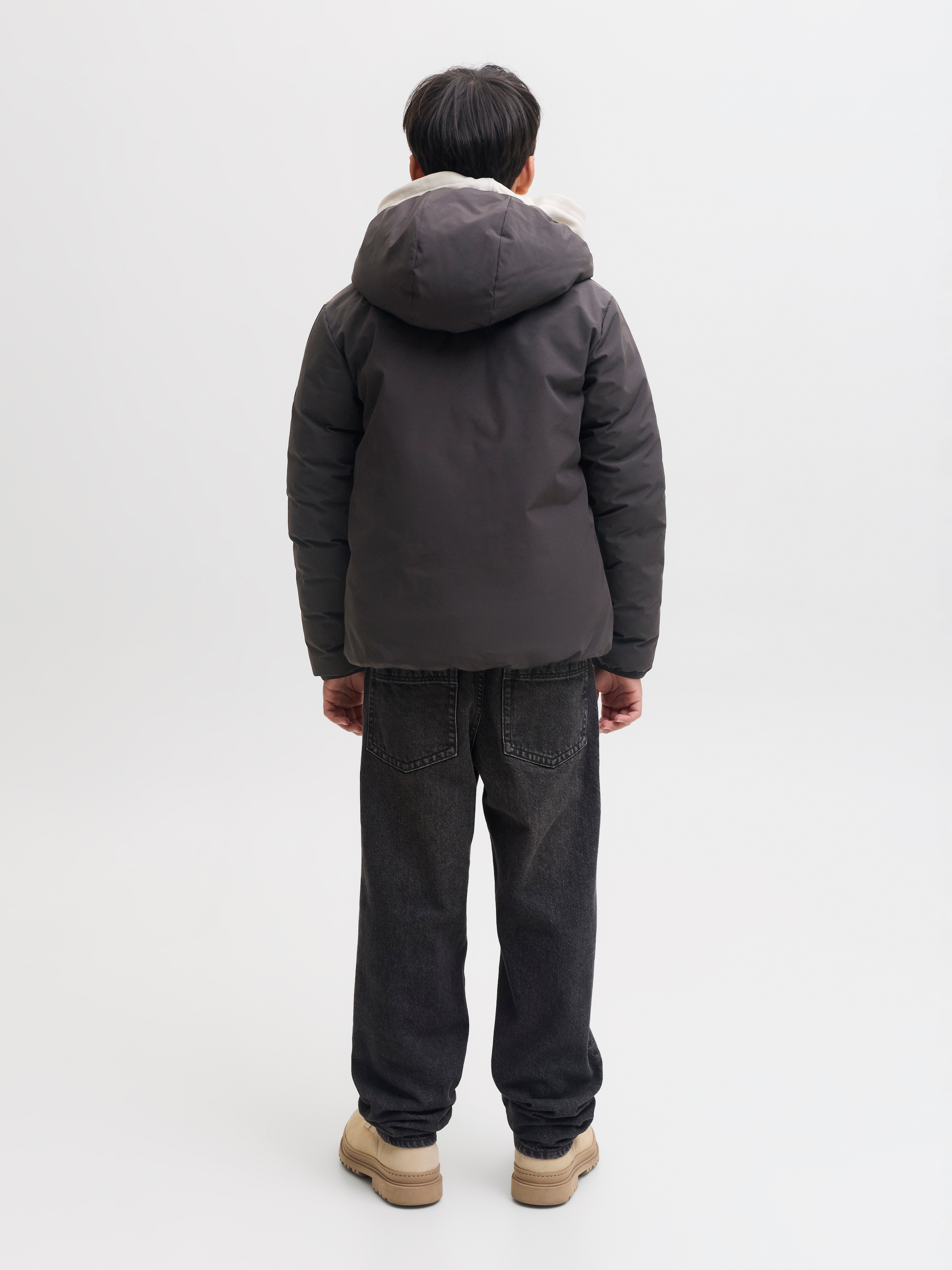 Jack & Jones Junior Wendejacke »JJEBROOKLYN REVERSIBLE JACKET SN JNR« mit Kapuze Kunstfaser, zum Wenden