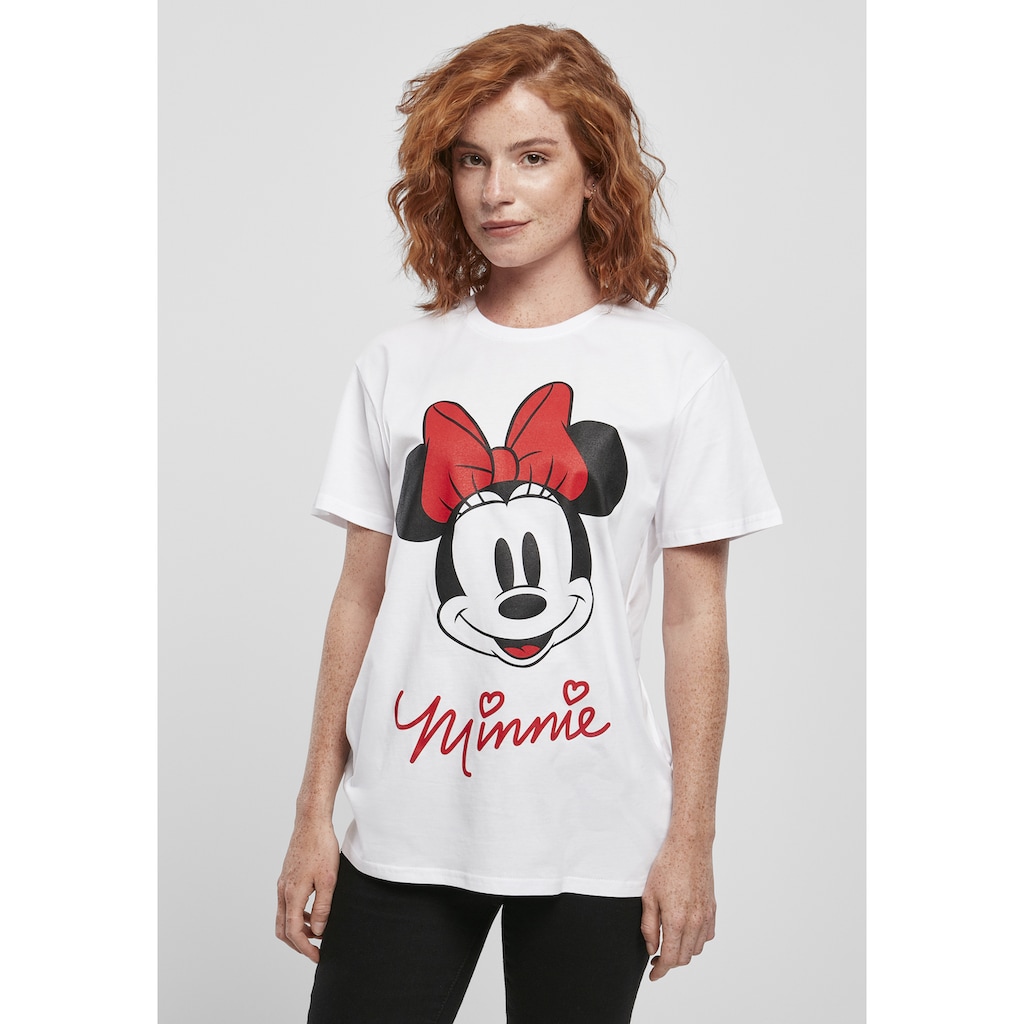 Merchcode Kurzarmshirt »Damen Ladies Minnie Mouse Tee« (1 tlg.)