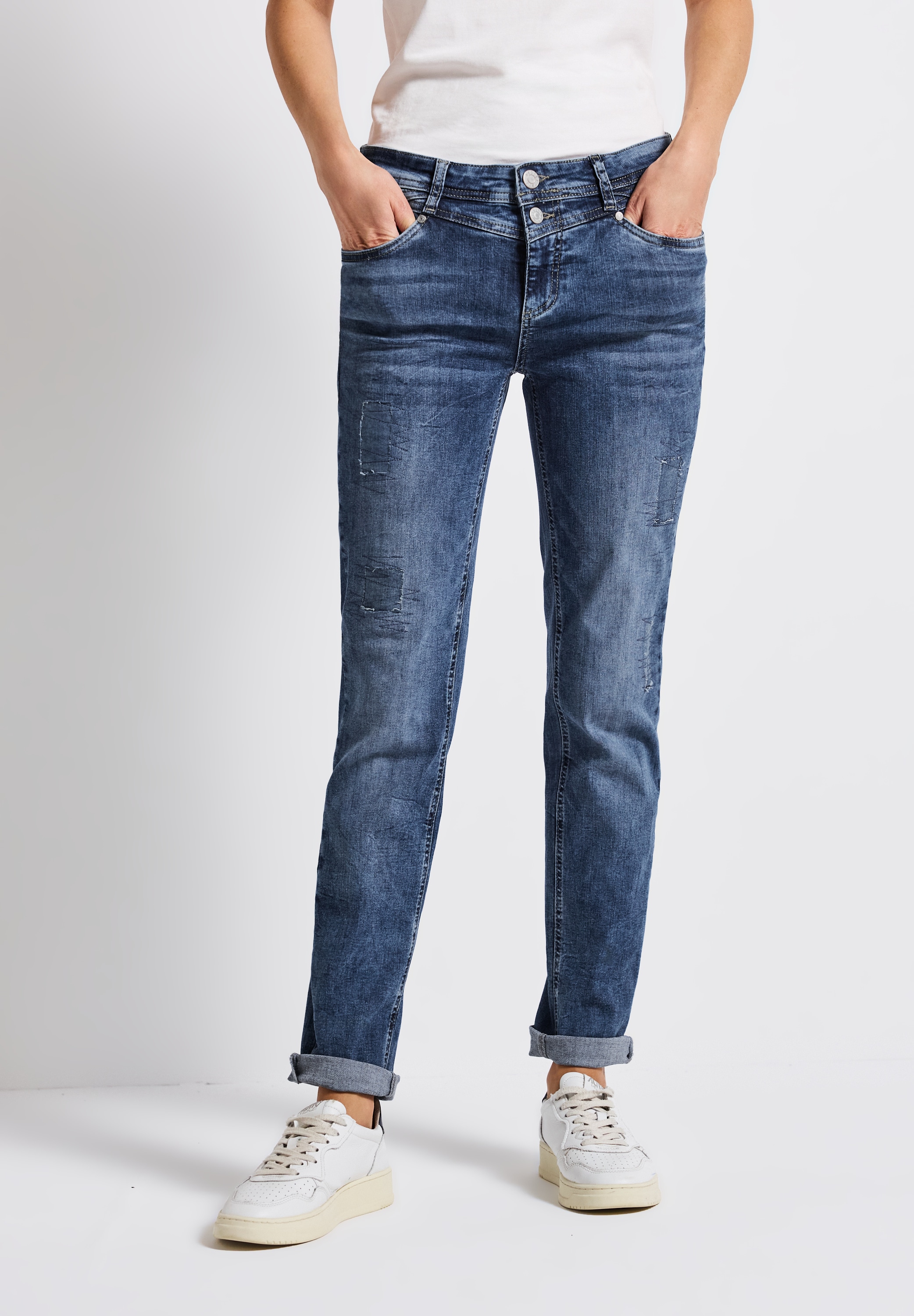 STREET ONE Comfort-fit-Jeans, Middle Waist