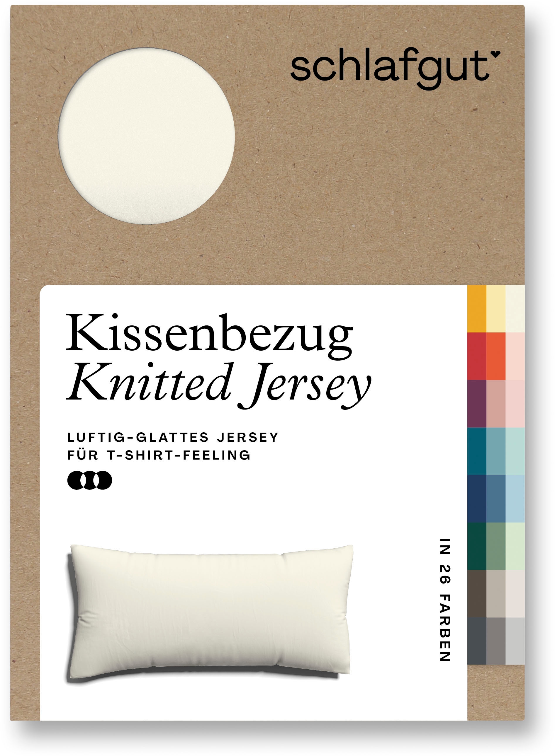 Kissenbezug »Knitted Jersey aus Bio-Baumwolle mit Elasthan, bügelfrei,«, (1 St.),...