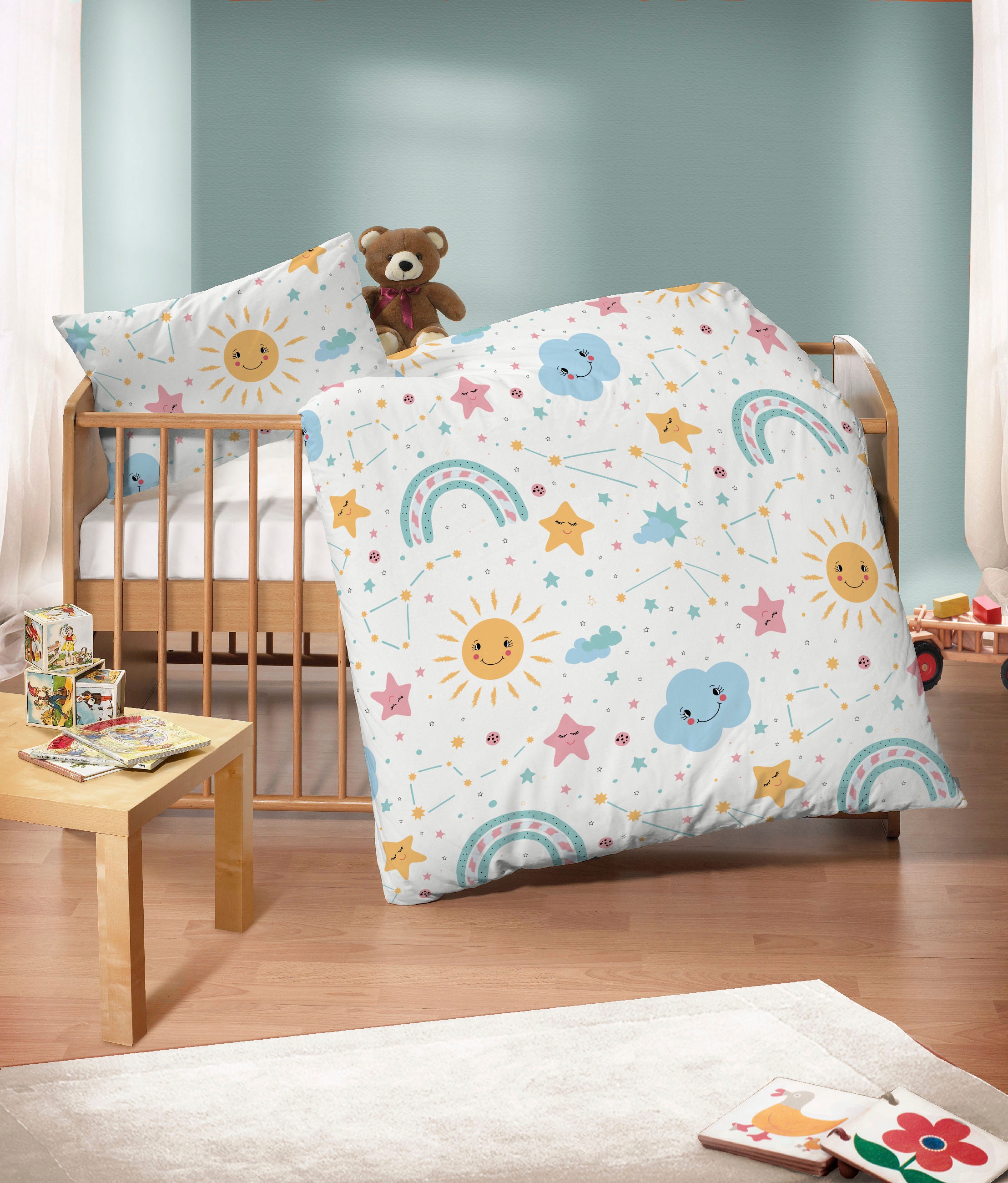 Biberna Kinderbettwäsche "Lian" 2 Stk. hautfreundlich, kühlend, mit Reißver günstig online kaufen