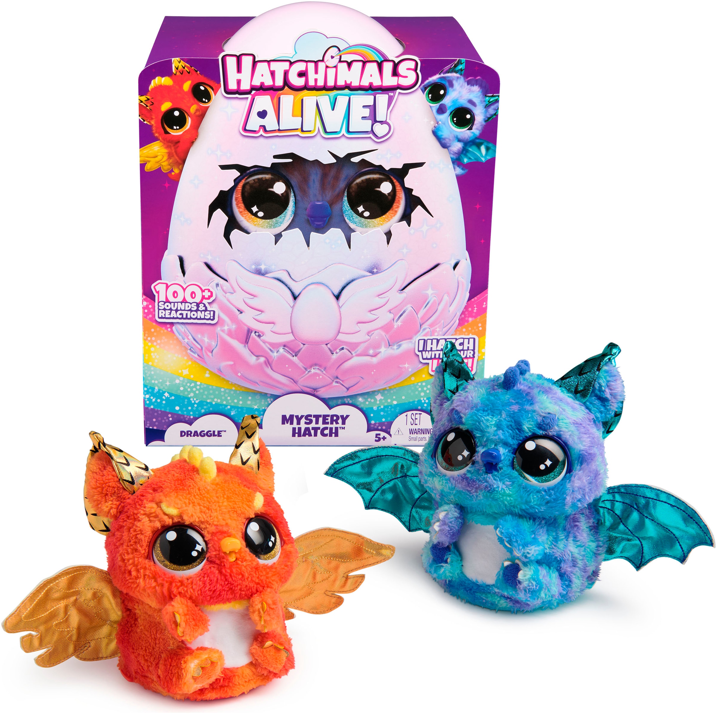 Spin Master Spielfigur »Hatchimals Big Egg - Secret Hatch Draggle«, mit Licht und Sound