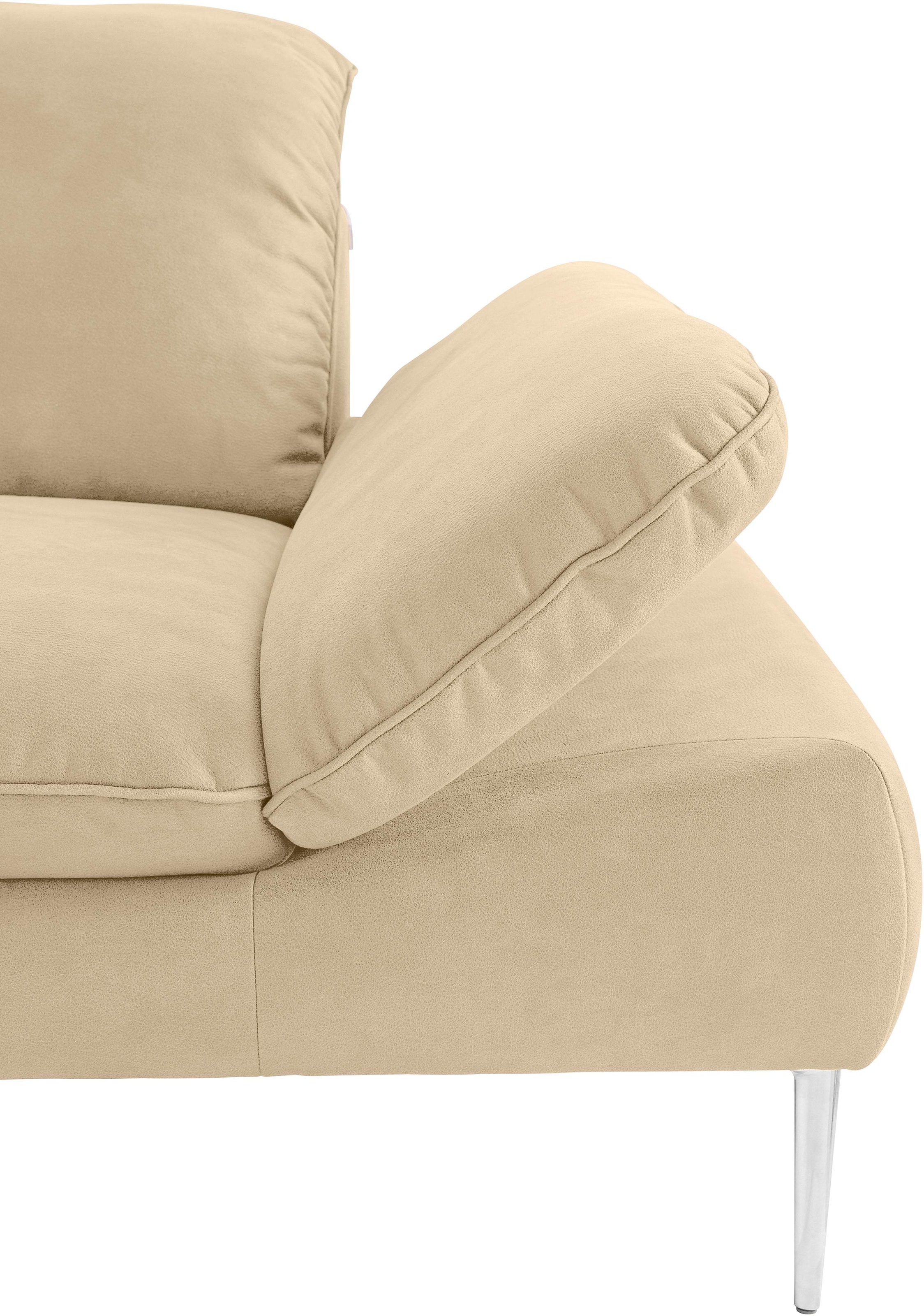 W.SCHILLIG Ecksofa »enjoy&MORE, Designsofa, elegant und bequem, L-Form«, mit Sitztiefenverstellung, Füße Chrom glänzend, Breite 310 cm