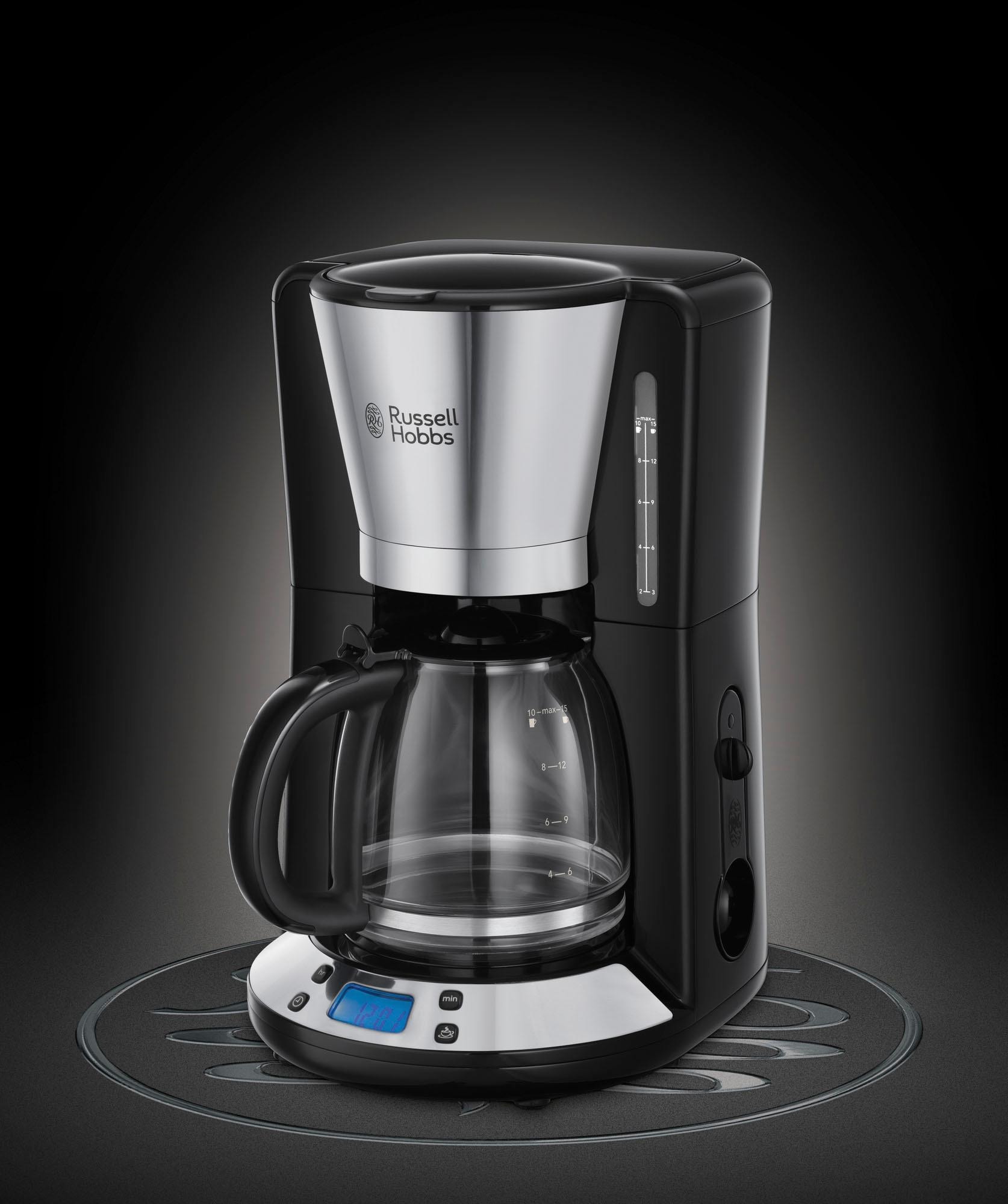 RUSSELL HOBBS Filterkaffeemaschine »Victory 24030-56«, 1,25 l Kaffeekanne, 1x4, Digitale Glas-Kaffeemaschine