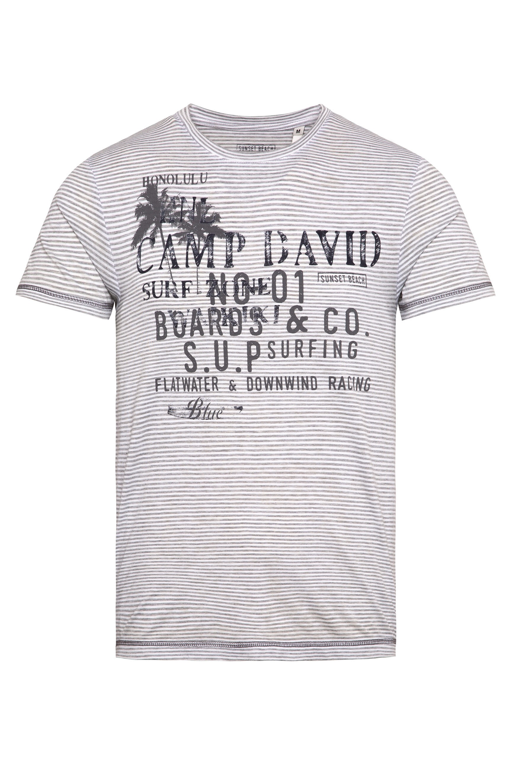 CAMP DAVID Rundhalsshirt, mit Ausbrenner-Effekten