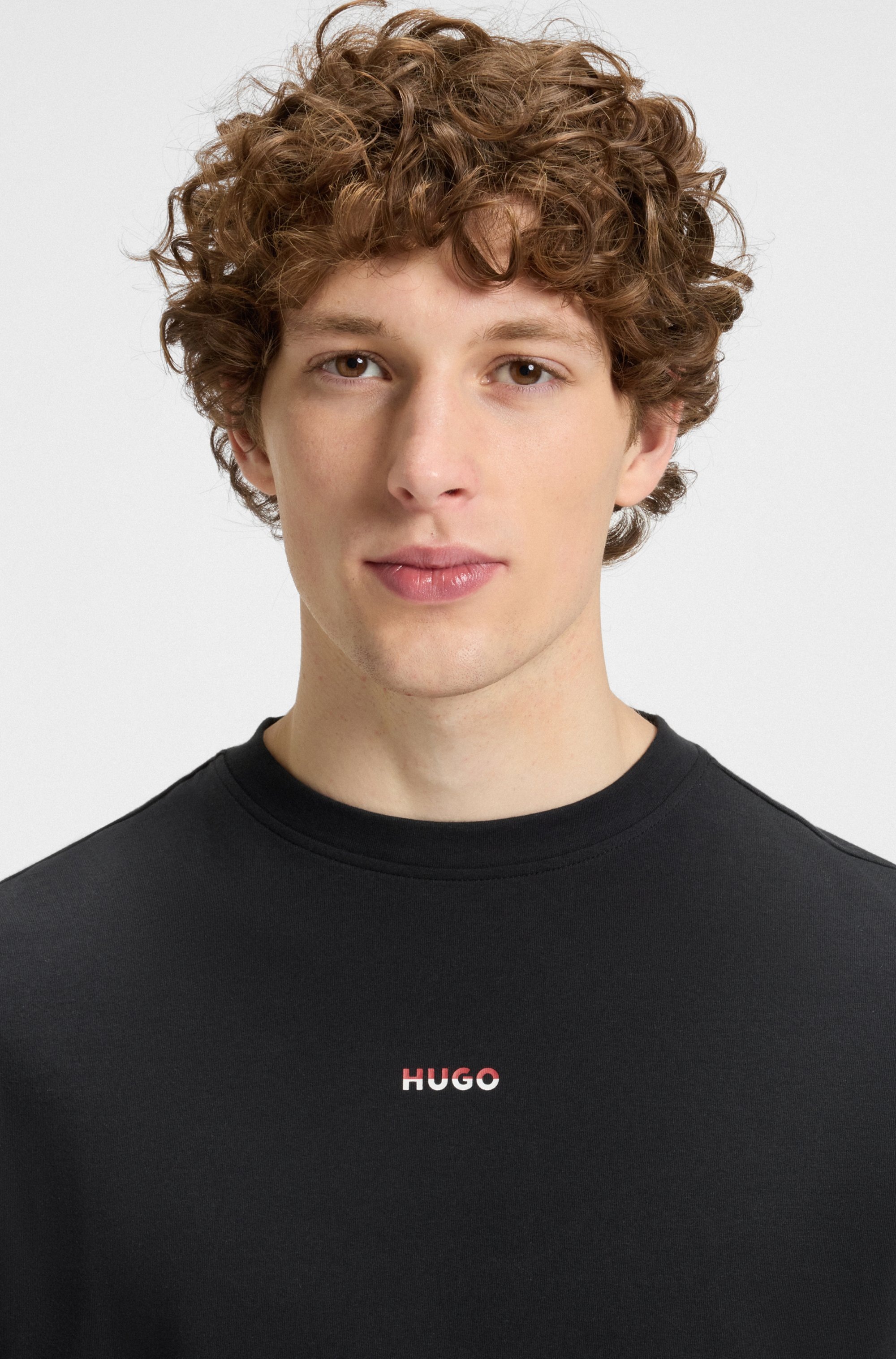 HUGO Underwear Pyjamaoberteil "SPLIT LOGO", mit zweifarbigen Logo günstig online kaufen