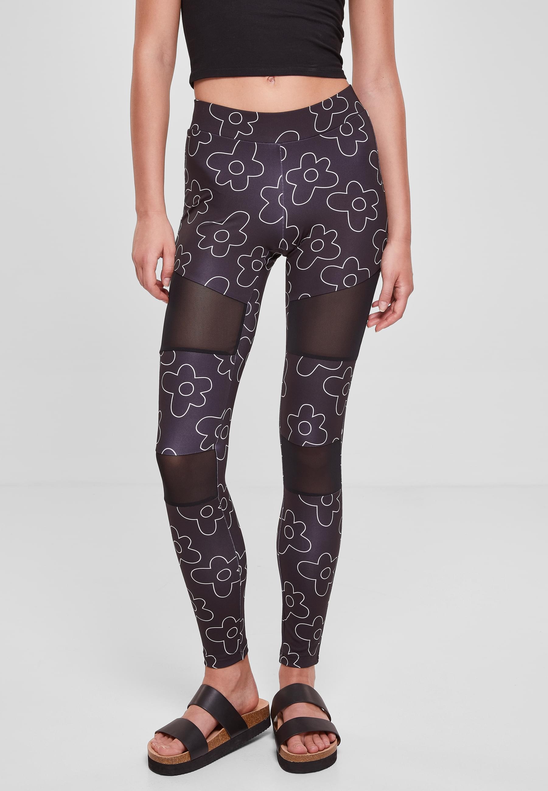 URBAN CLASSICS Leggings »Urban Classics Damen Ladies Tech Mesh AOP Leggings«, (1 tlg.)