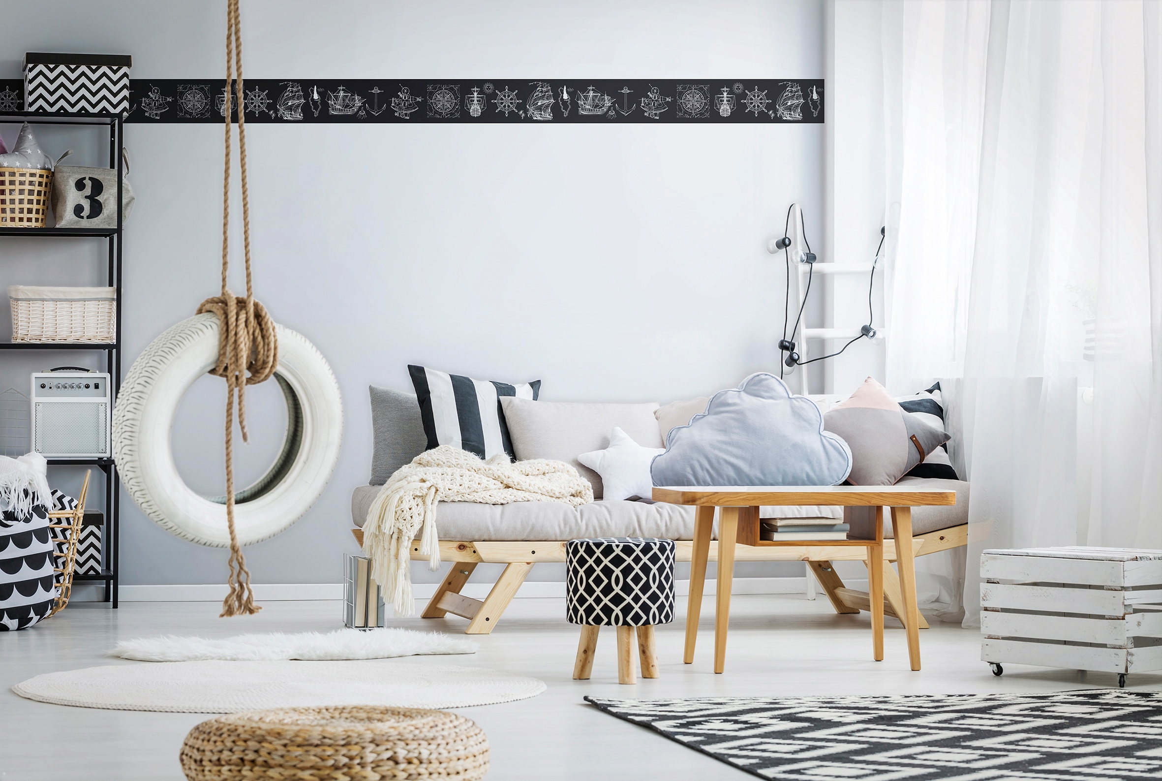 Marburg Kindertapete, Motiv-matt, Schiffe, moderne Tapete für Wohnzimmer Schlafzimmer Küche