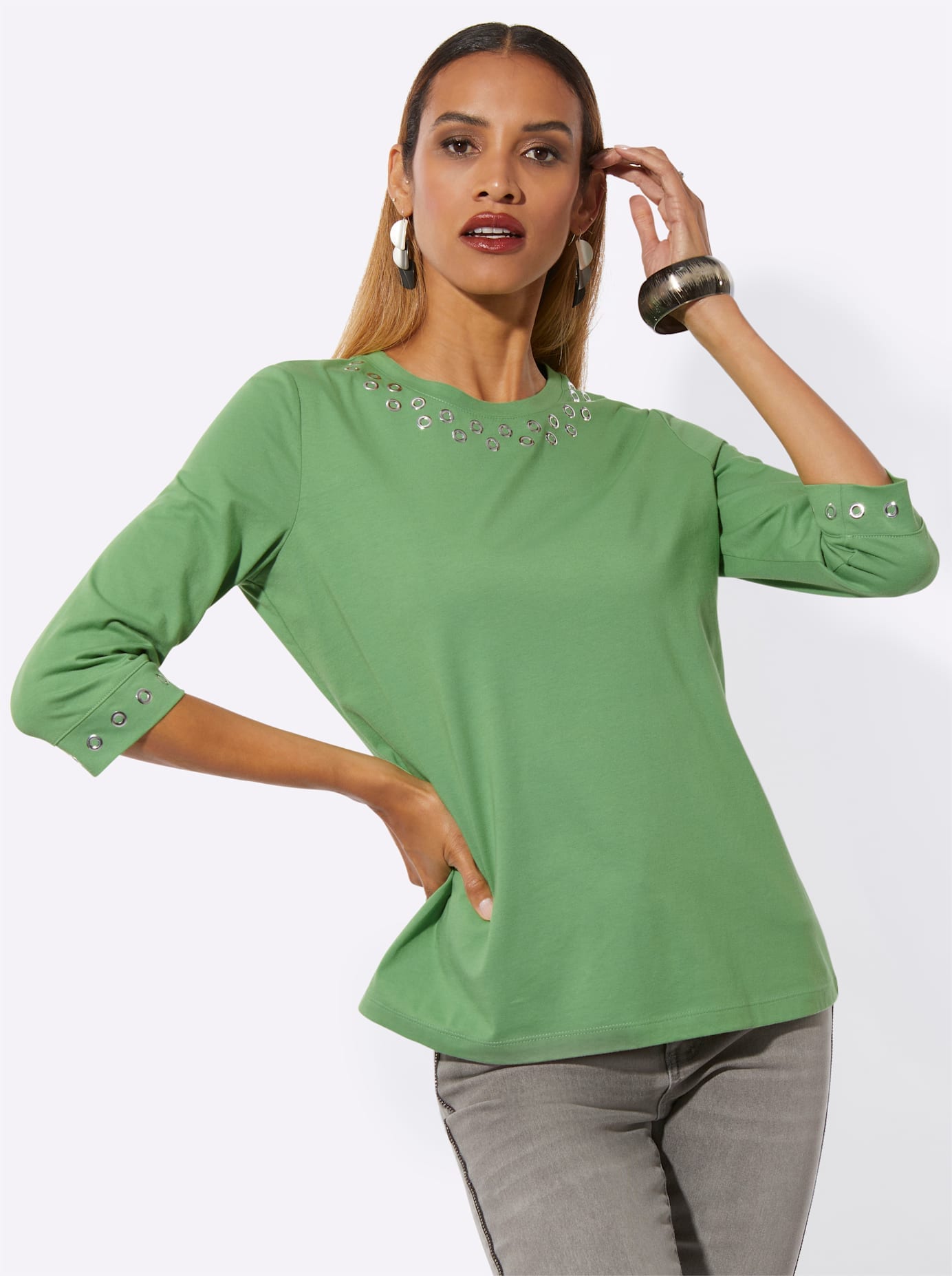 creation L 3/4-Arm-Shirt »Pima-Baumwoll-Shirt« 1 tlg.