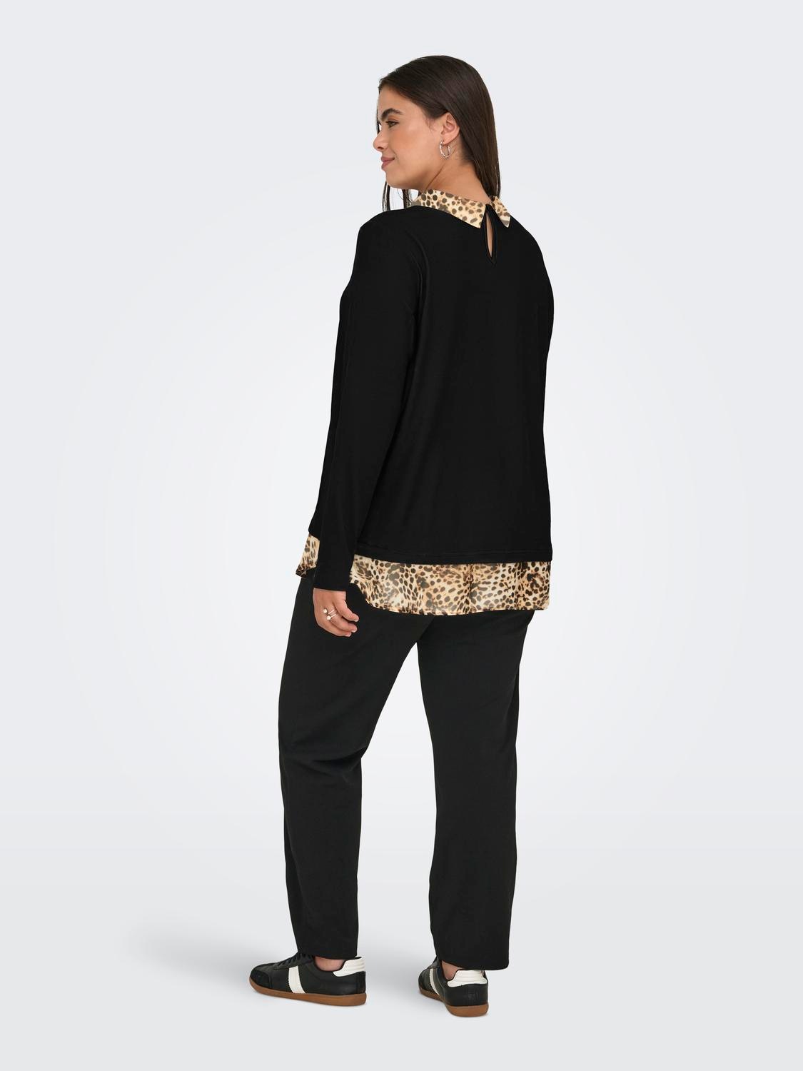 ONLY CARMAKOMA Blusenshirt "CARALBA LS MIX TOP JRS" günstig online kaufen