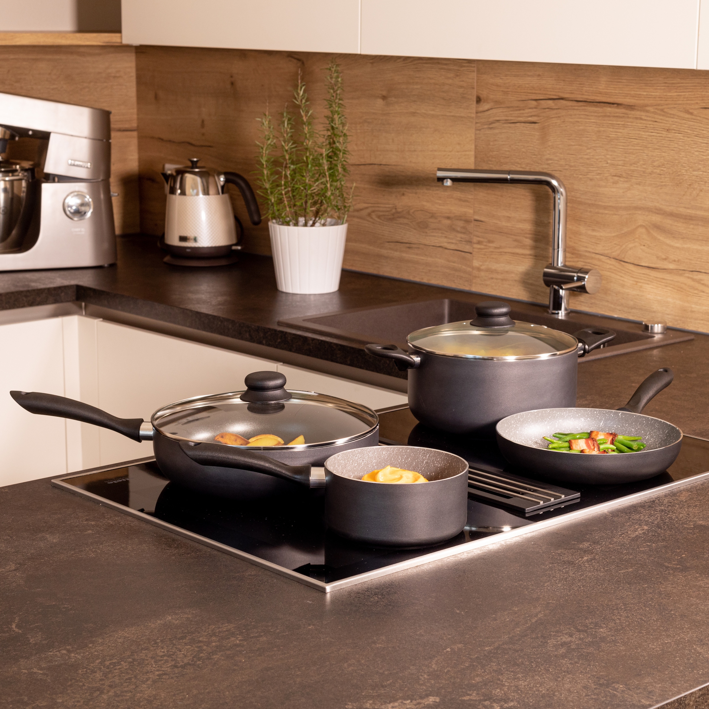 MÄSER Topf-Set »Kochtopf-Set Izar, Aluminium« Set, 6 Stk. tlg. Aluminium