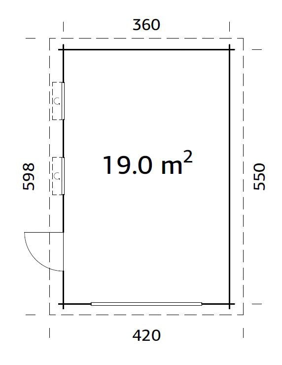 Palmako Garage »Rasmus«, BxTxH: 420x598x253 cm, ohne Tor, naturbelassen per  Rechnung | BAUR