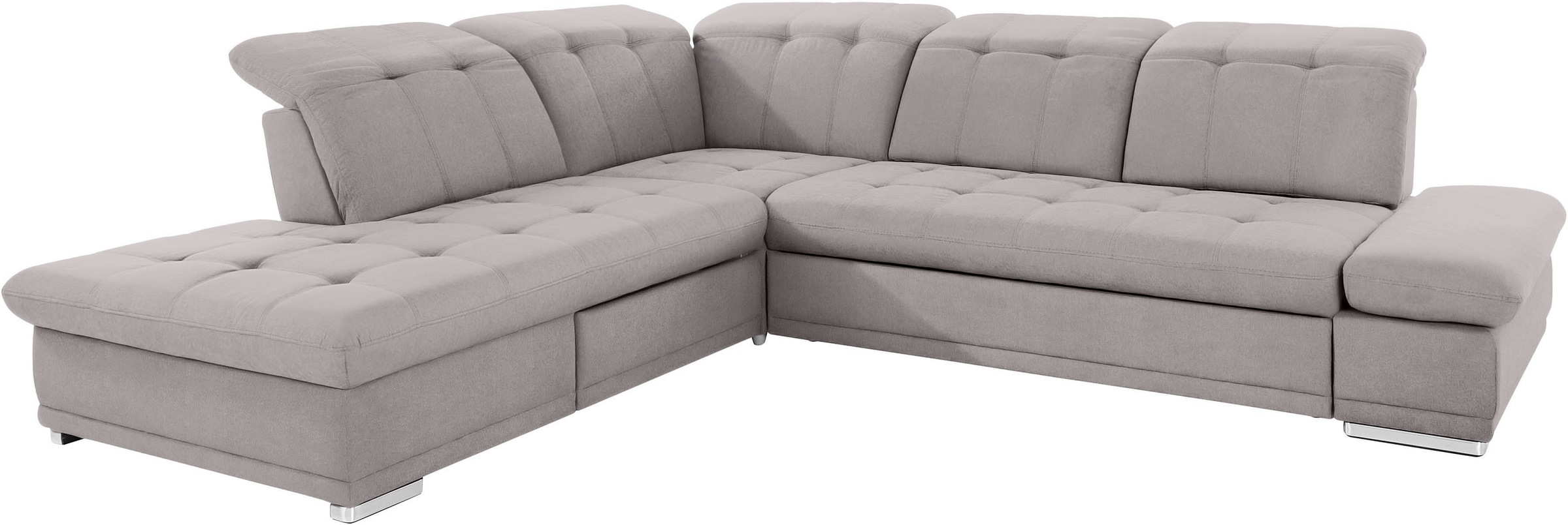 COTTA Ecksofa »Holiday L-Form mit Sitztiefen-, Armteil- und Kopfteilverstellung«, wahlweise mit Bettfunktion & Bettkasten
