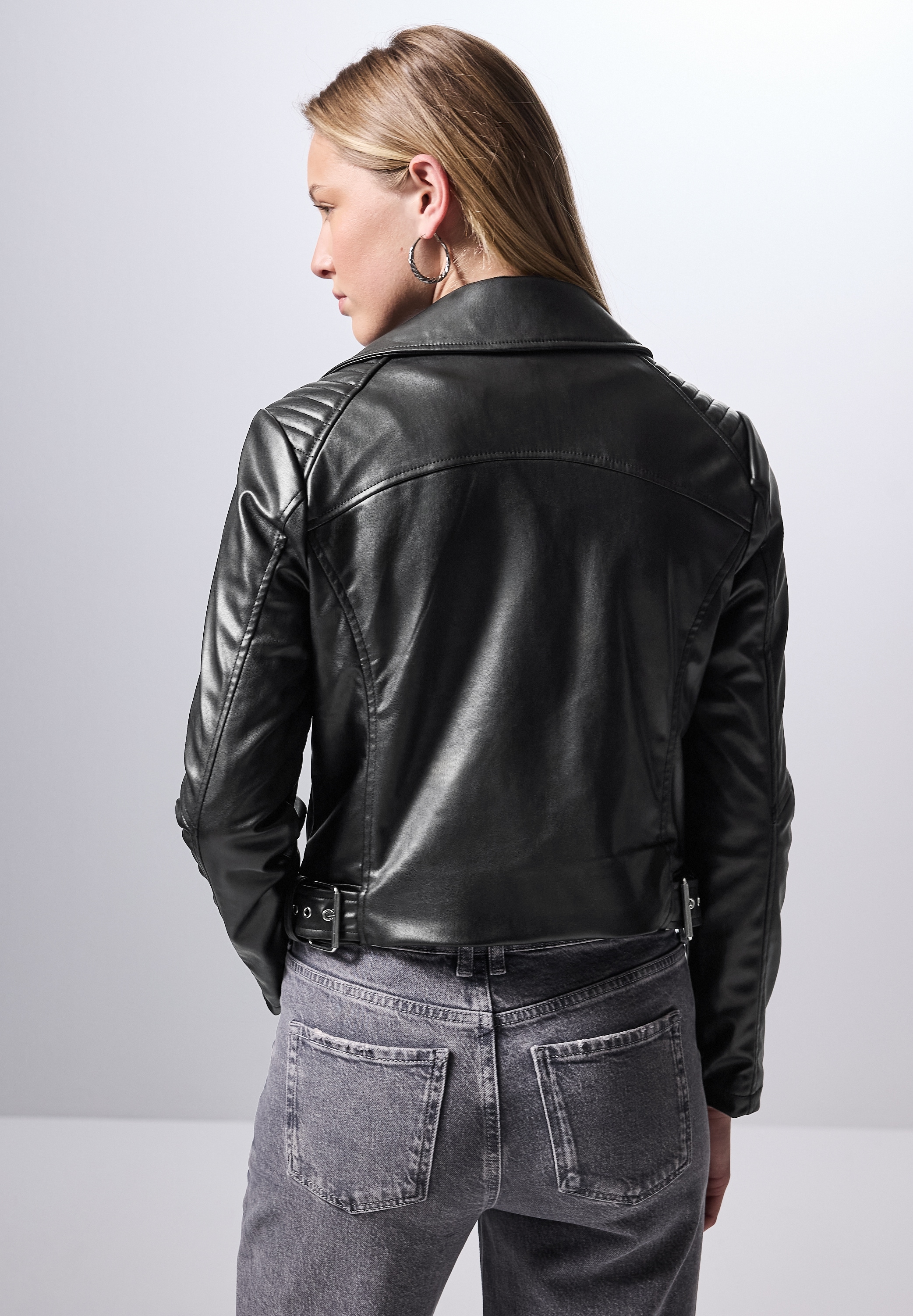 STREET ONE STUDIO Bikerjacke, ohne Kapuze, mit Reverskragen