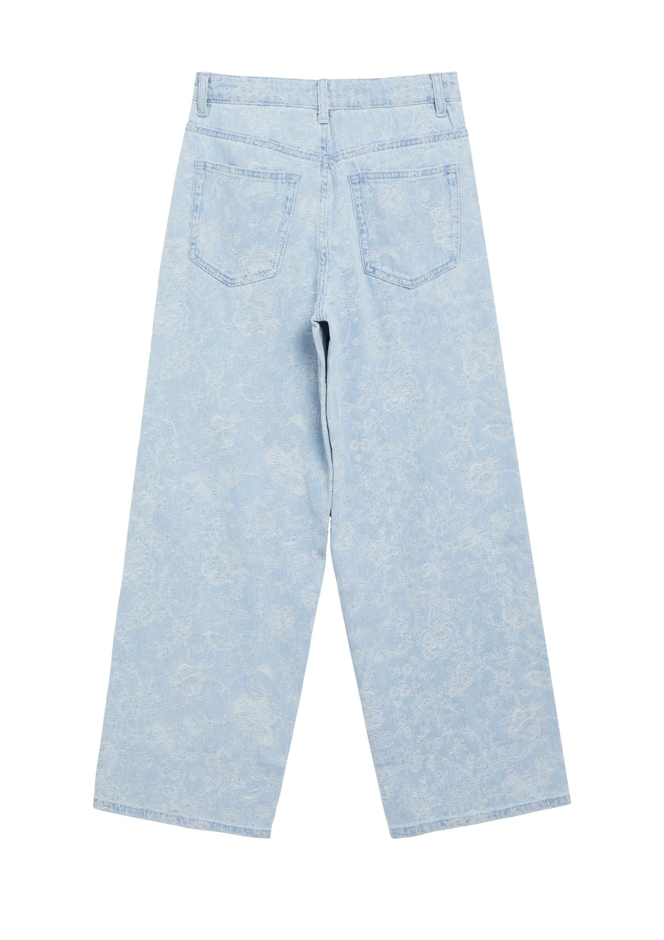 s.Oliver Junior Loose-fit-Jeans Eingewebte Blumenmotive