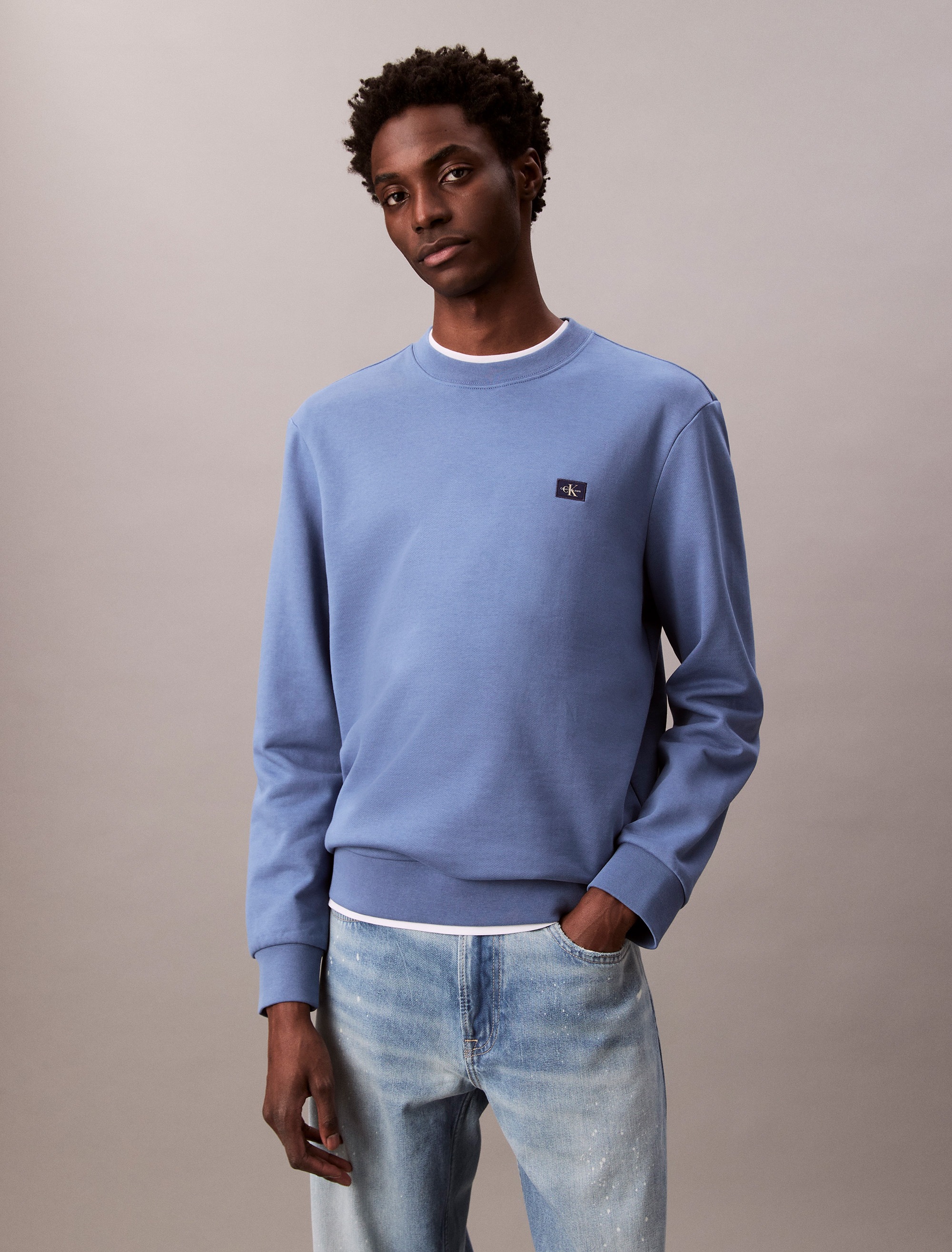 Calvin Klein Jeans Sweatshirt "400GSM TRRY BDG CRWN", Mit Rundhalsausschnit günstig online kaufen