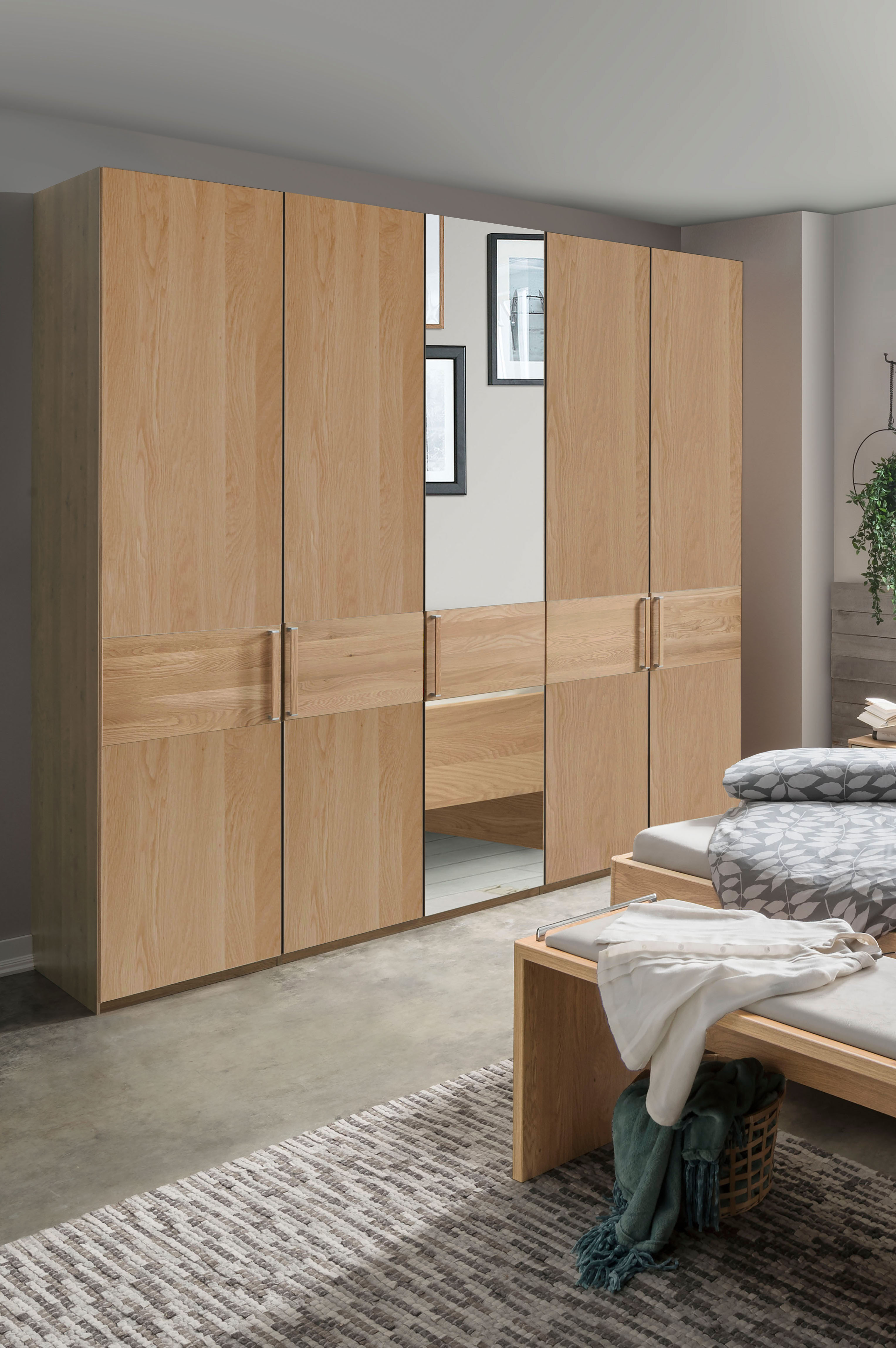 WIEMANN Kleiderschrank "Kiruna" mit Kristallspiegel