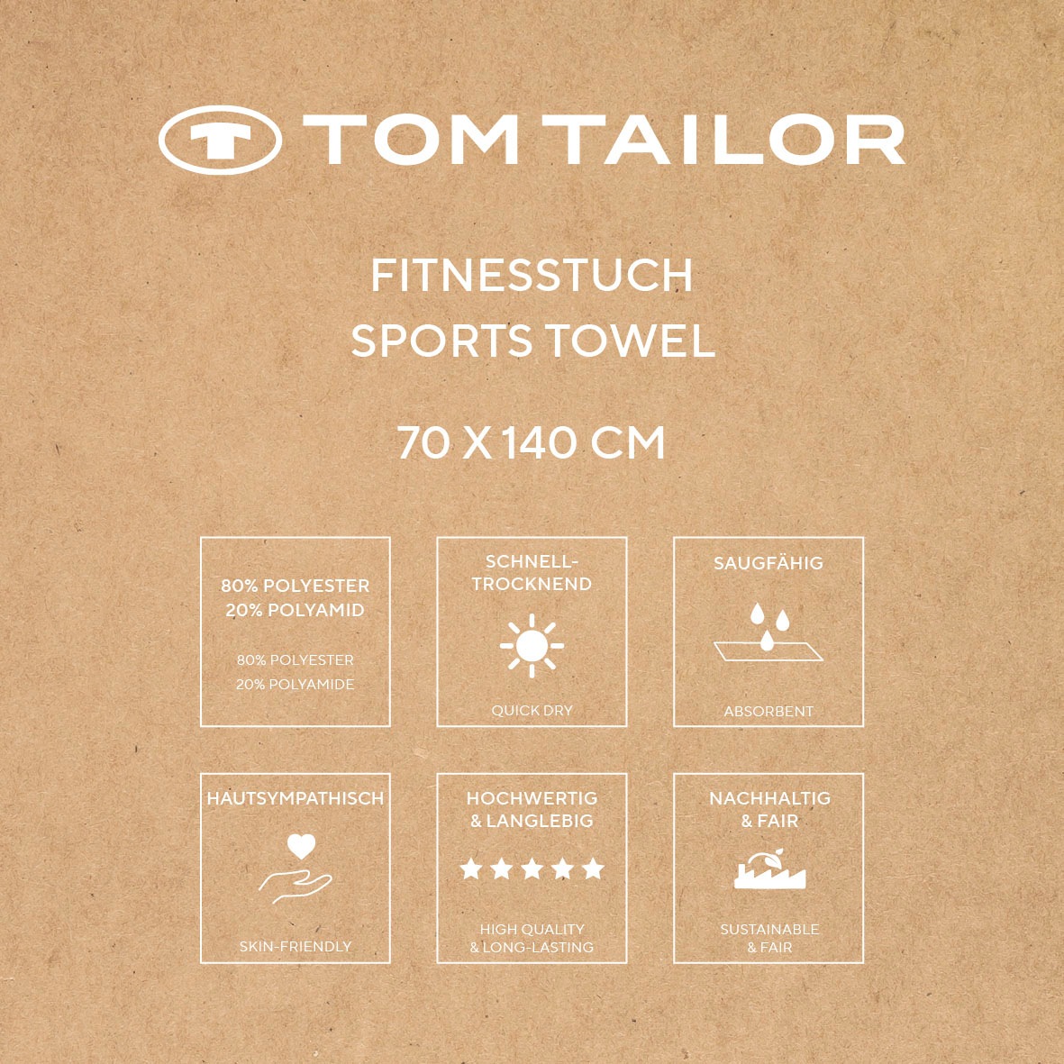 TOM TAILOR HOME Sporthandtuch »Fitnesstuch COLOR BATH«, (1 St.)