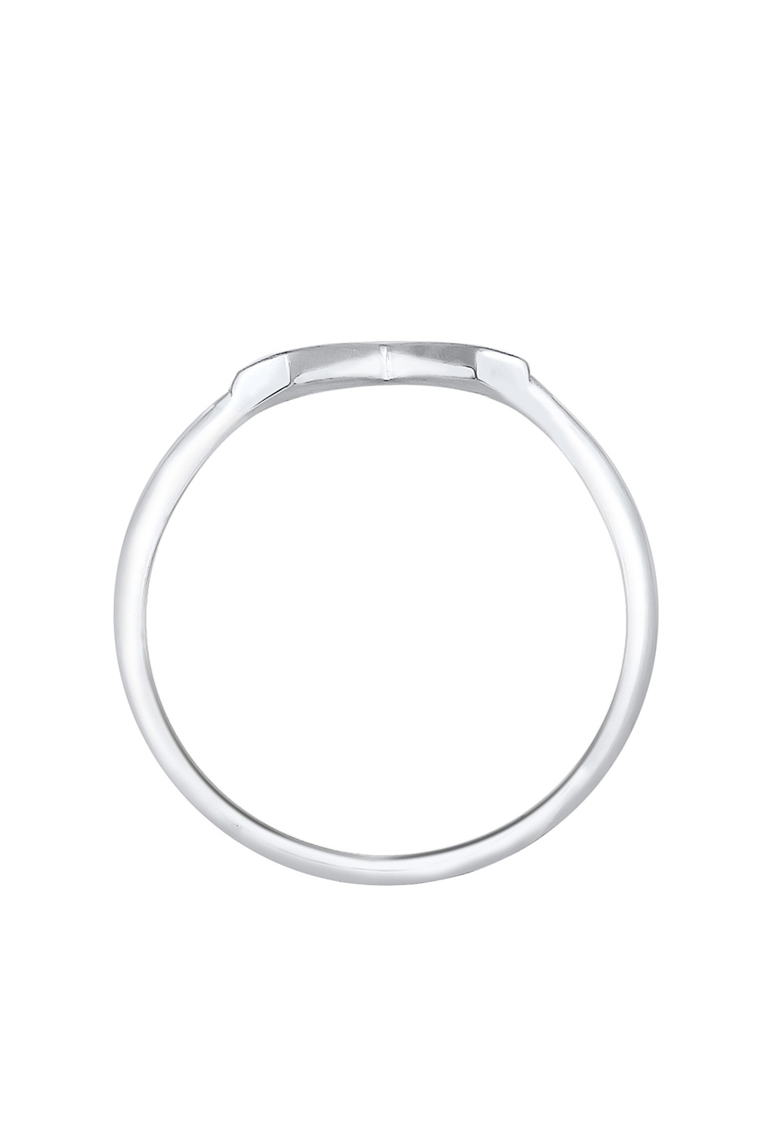 Elli Fingerring »V-Form Matt Basic 925 Silber«
