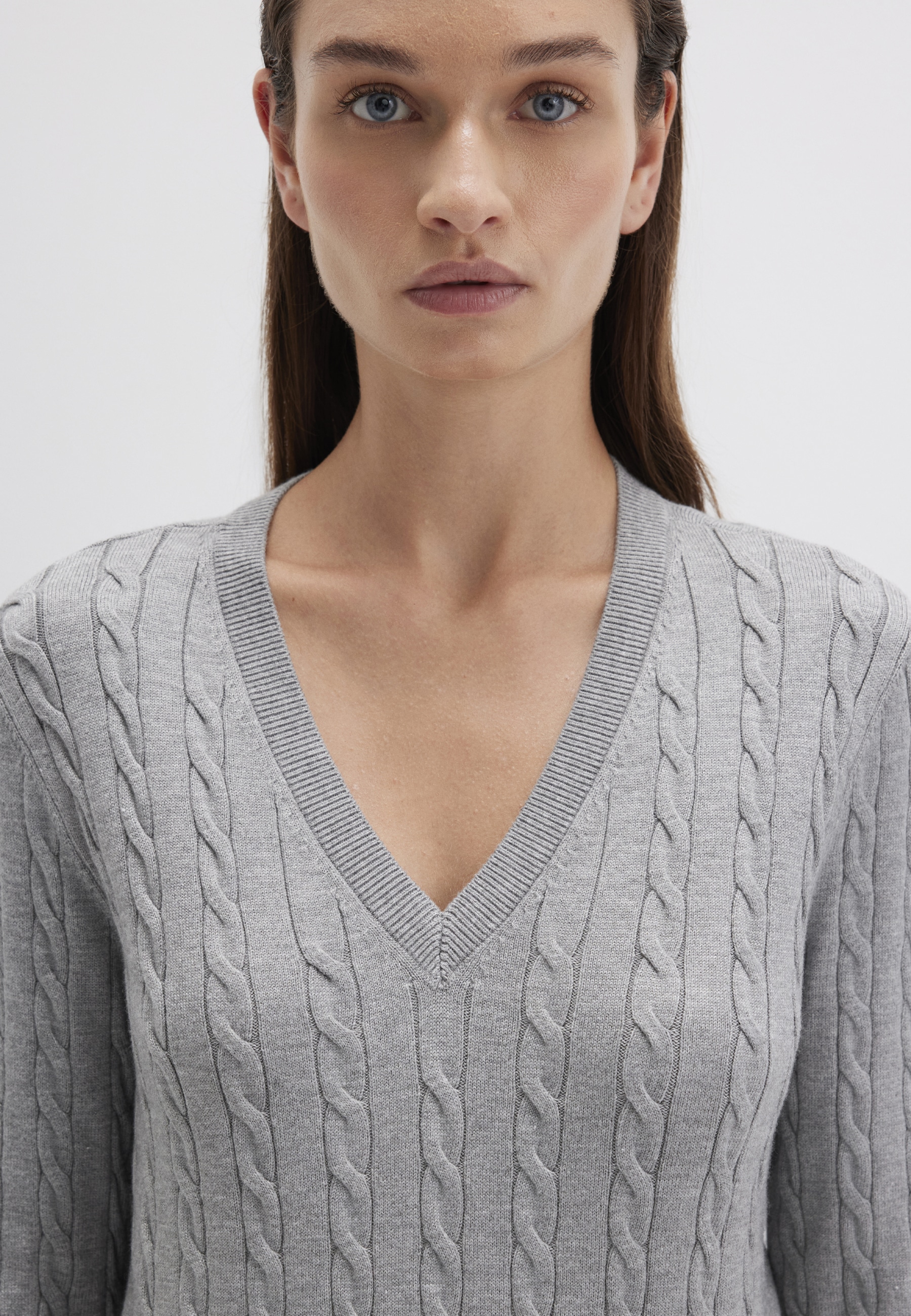 Mavi V-Shirt »V-NECK SWEATER«, Pullover Feinstrick