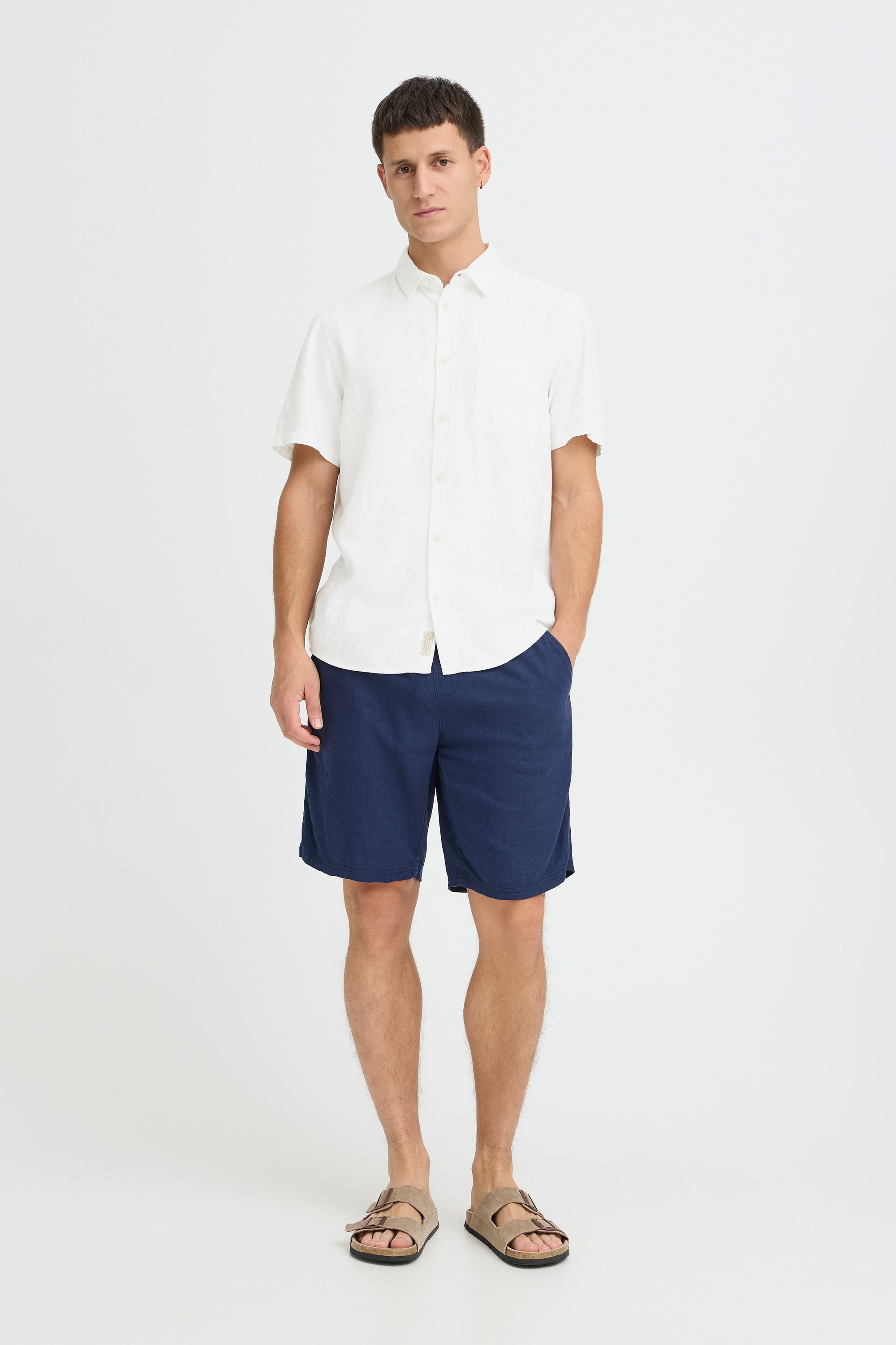 Thumbnail - Blend Leinenhemd "BHMLins" Stilvolles Kurzarmhemd aus Leinenmix