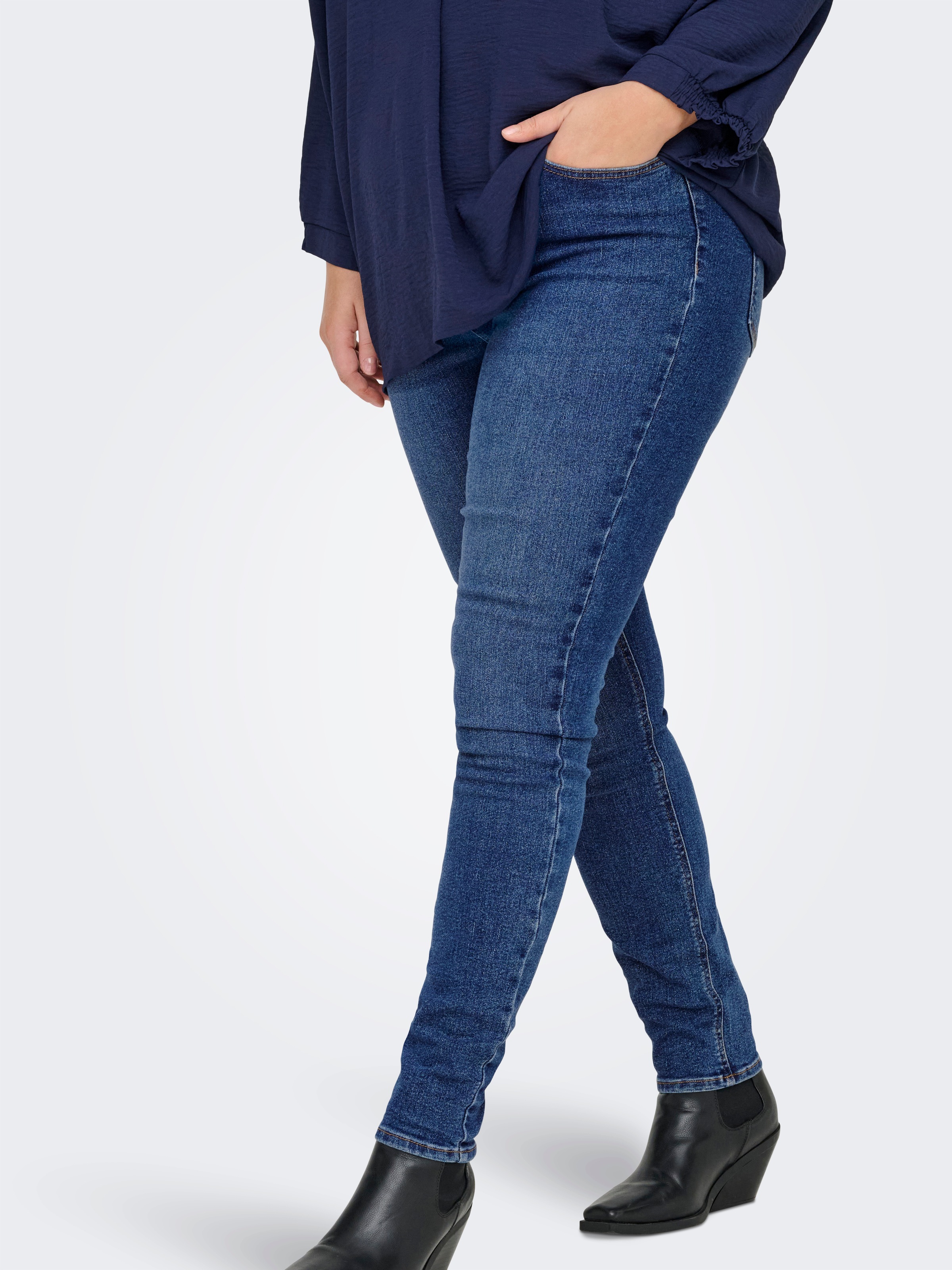 ONLY CARMAKOMA Skinny-fit-Jeans "CARCRUZ EX HW SKINNY DNM PIMBOX BF" günstig online kaufen