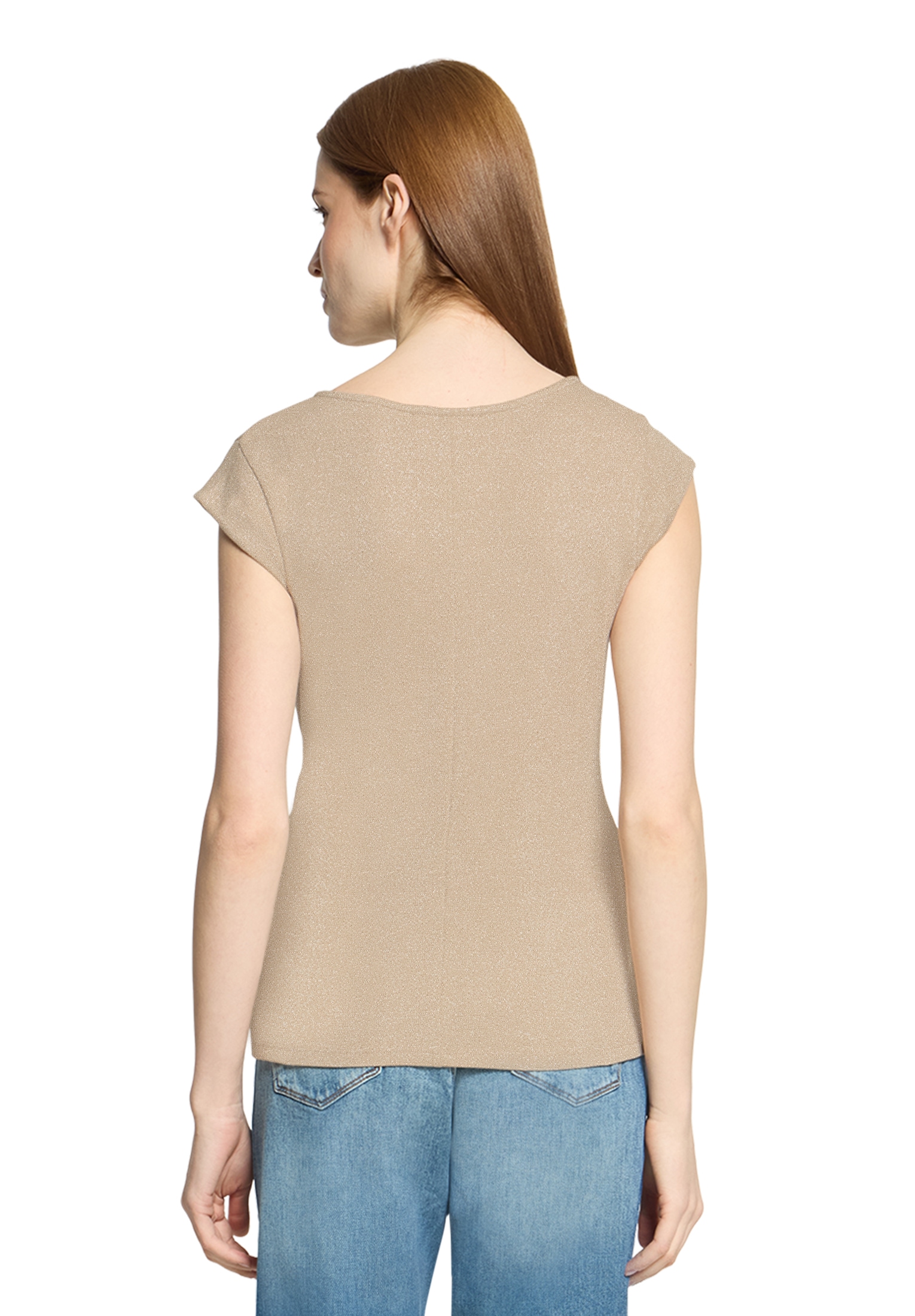 Cartoon Kurzarmshirt »Damen mit Lurexfaden« 1