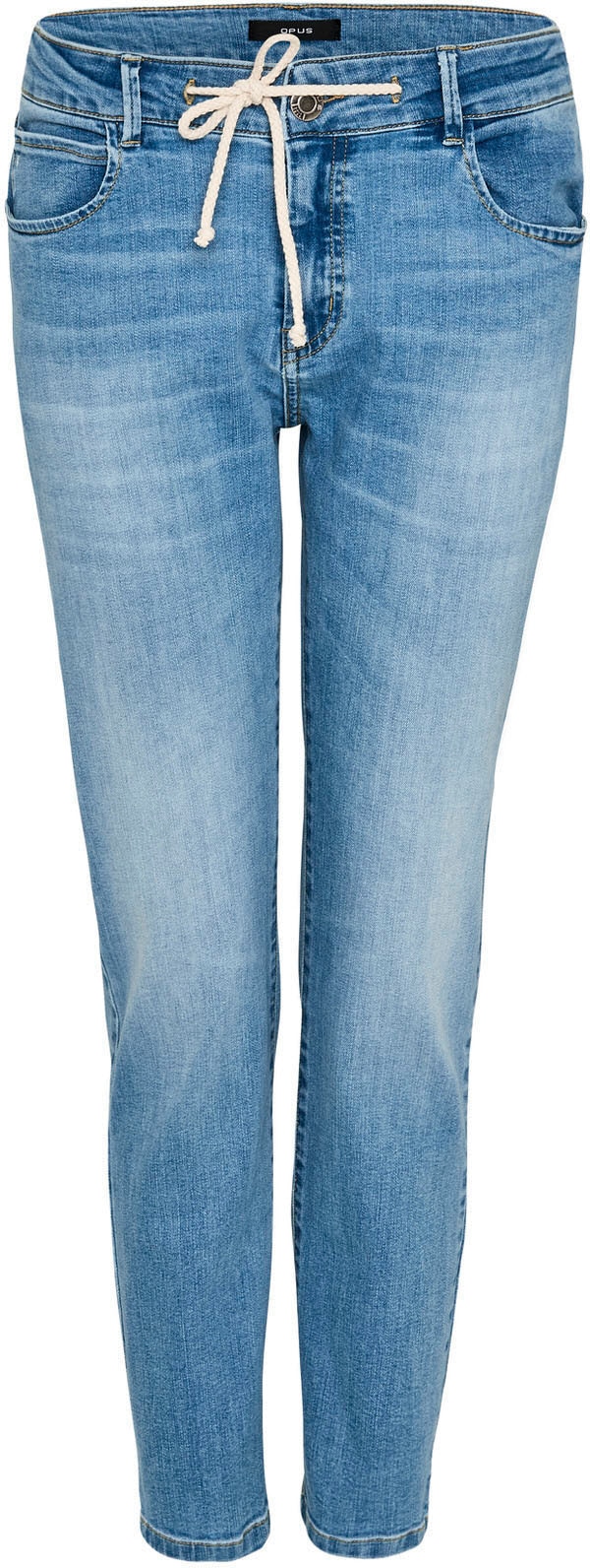 OPUS Boyfriend-Jeans »Louis«, (2 tlg., mit Bindeband), mit Kordelzug