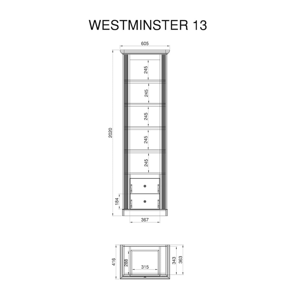 Home affaire Wohnwand »Westminster«, (Set, 4 St.), im romantischen Landhausstil