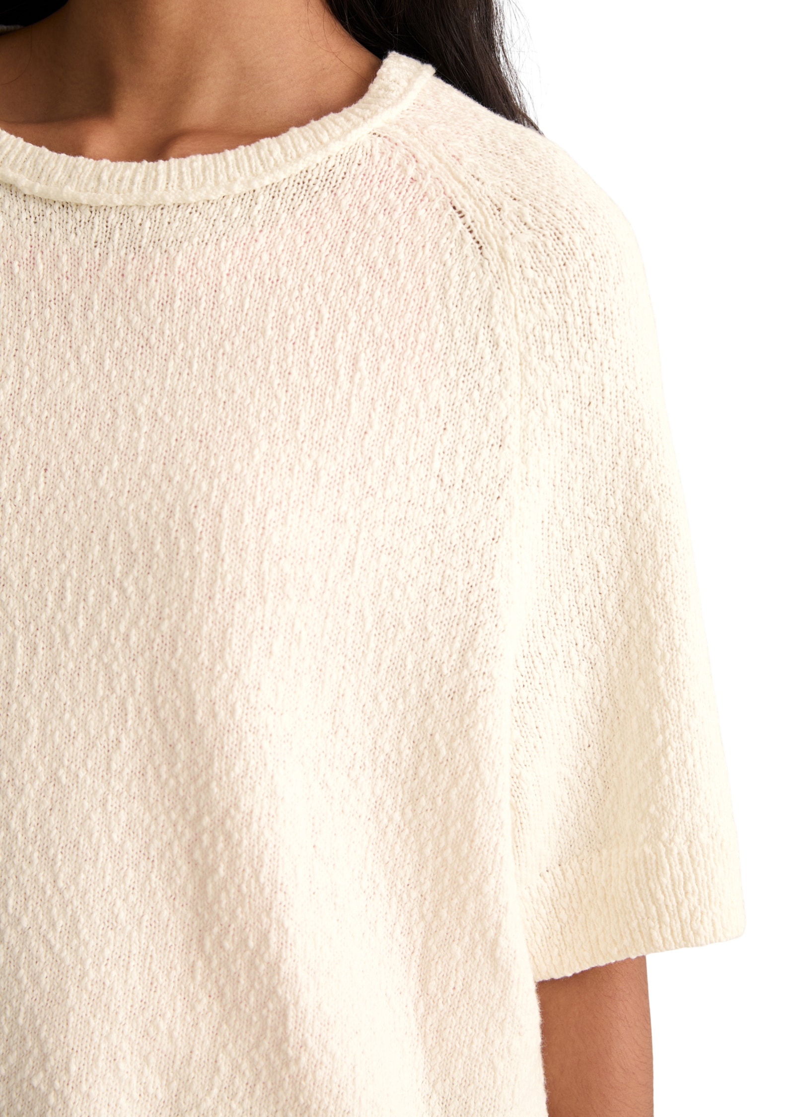 Marc O'Polo DENIM Kurzarmpullover »aus Cotton Slub Garn«