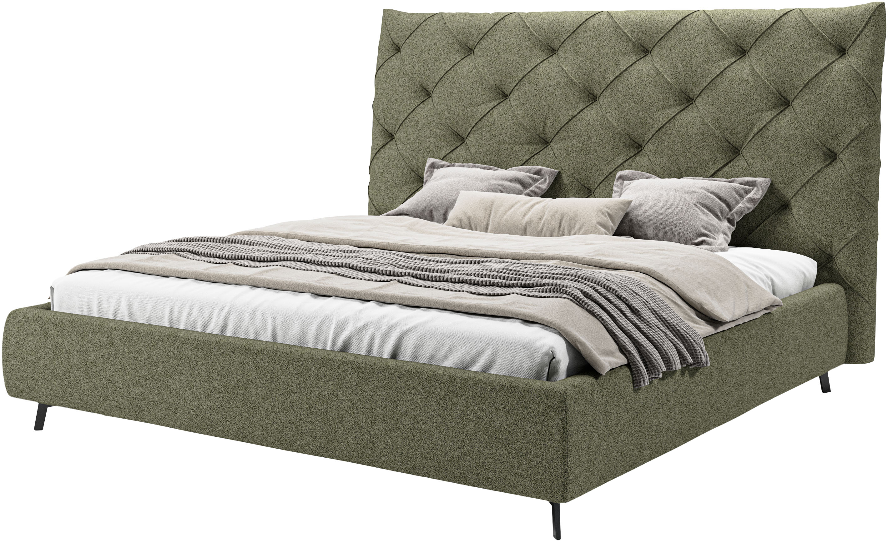 Home affaire Polsterbett "Maxime, in 4 Breiten bis 200cm, auch in Leder" Kopfteilhöhe 143 cm, belastbar bis 280 kg, auch in Überlänge 220cm