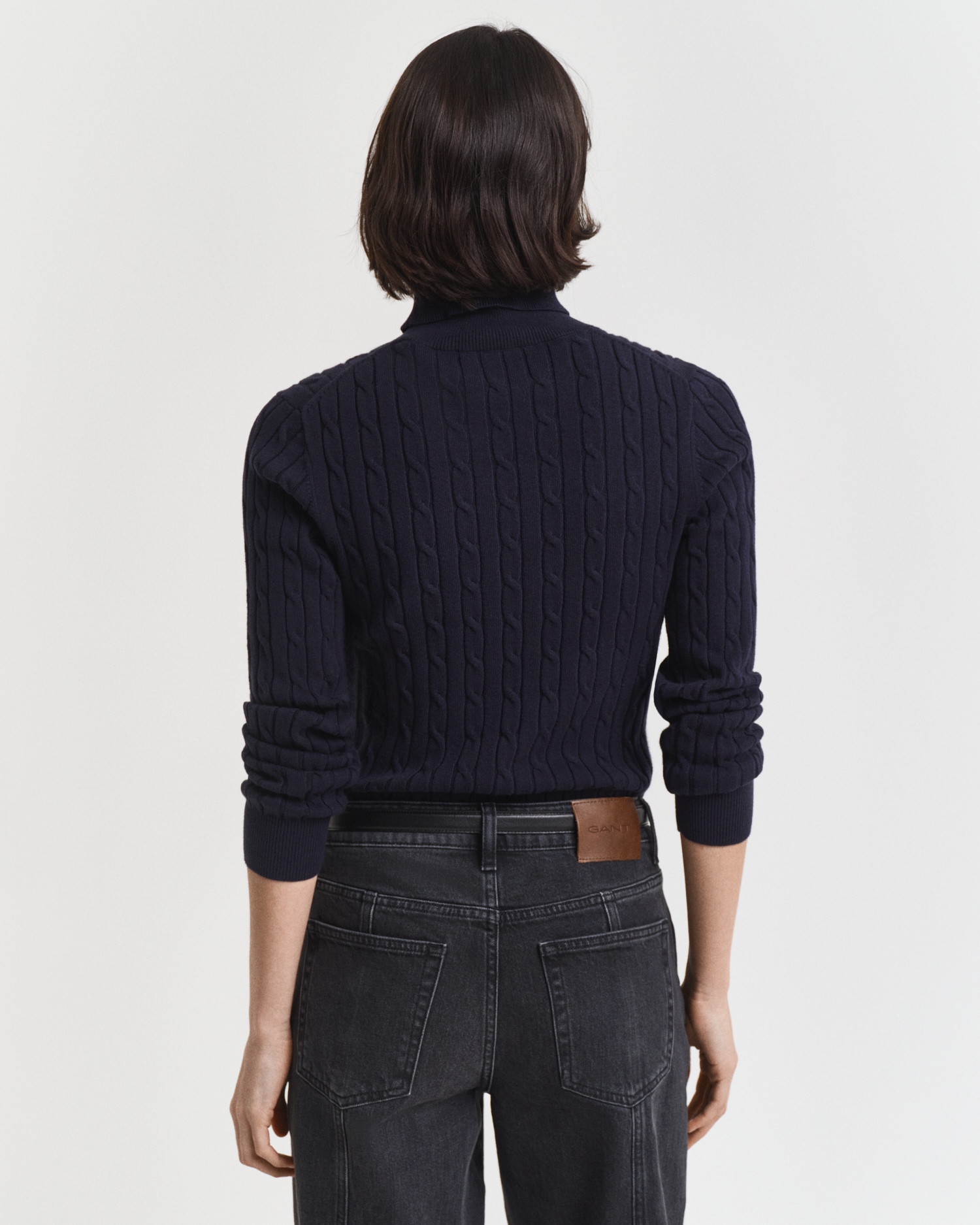 Gant Rollkragenpullover »STRETCH COTTON CABLE TURTLENECK«, mit Zopfmuster