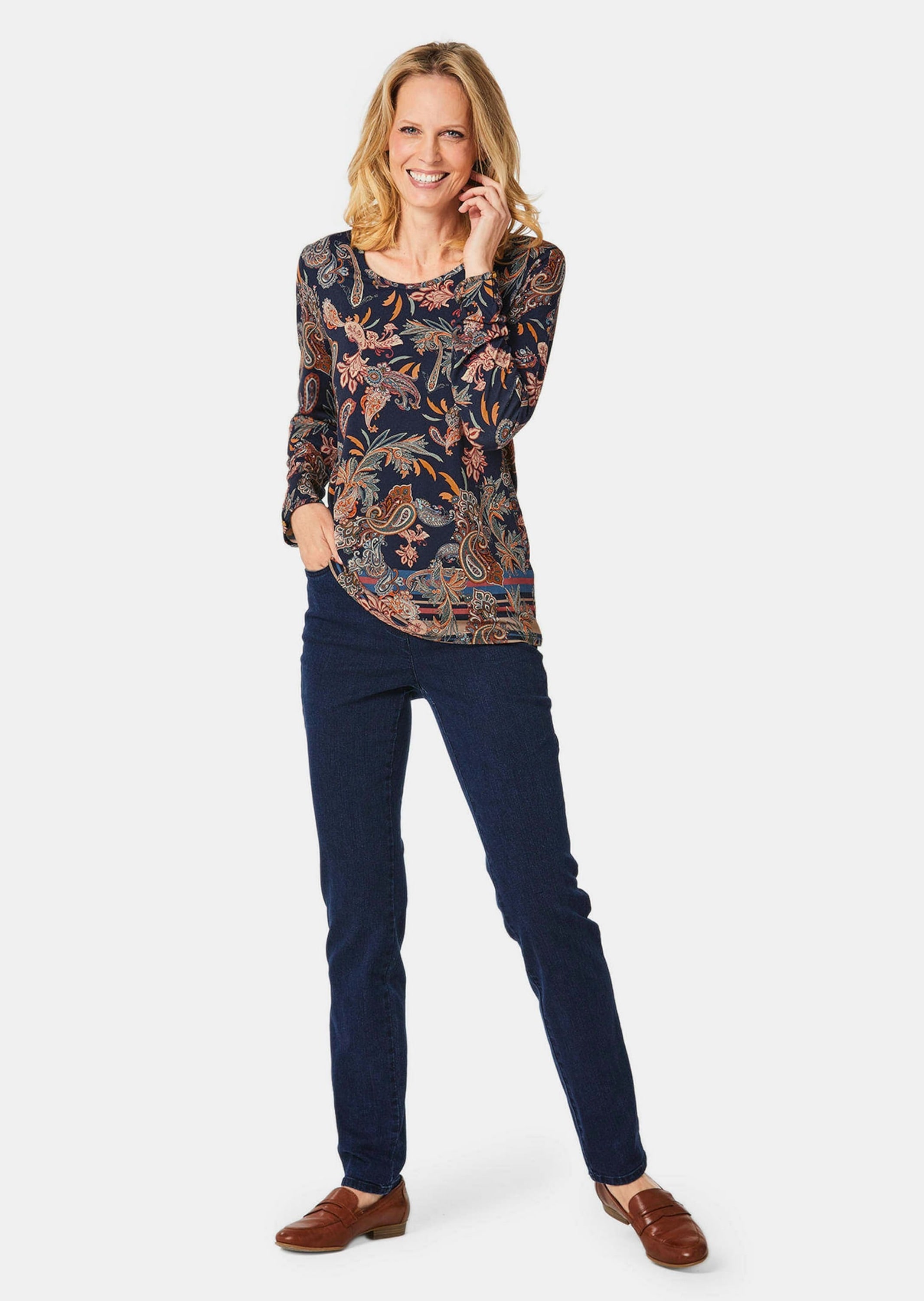 Thumbnail - GOLDNER Print-Shirt "Druckshirt in kraftvollen Farben" Ohne