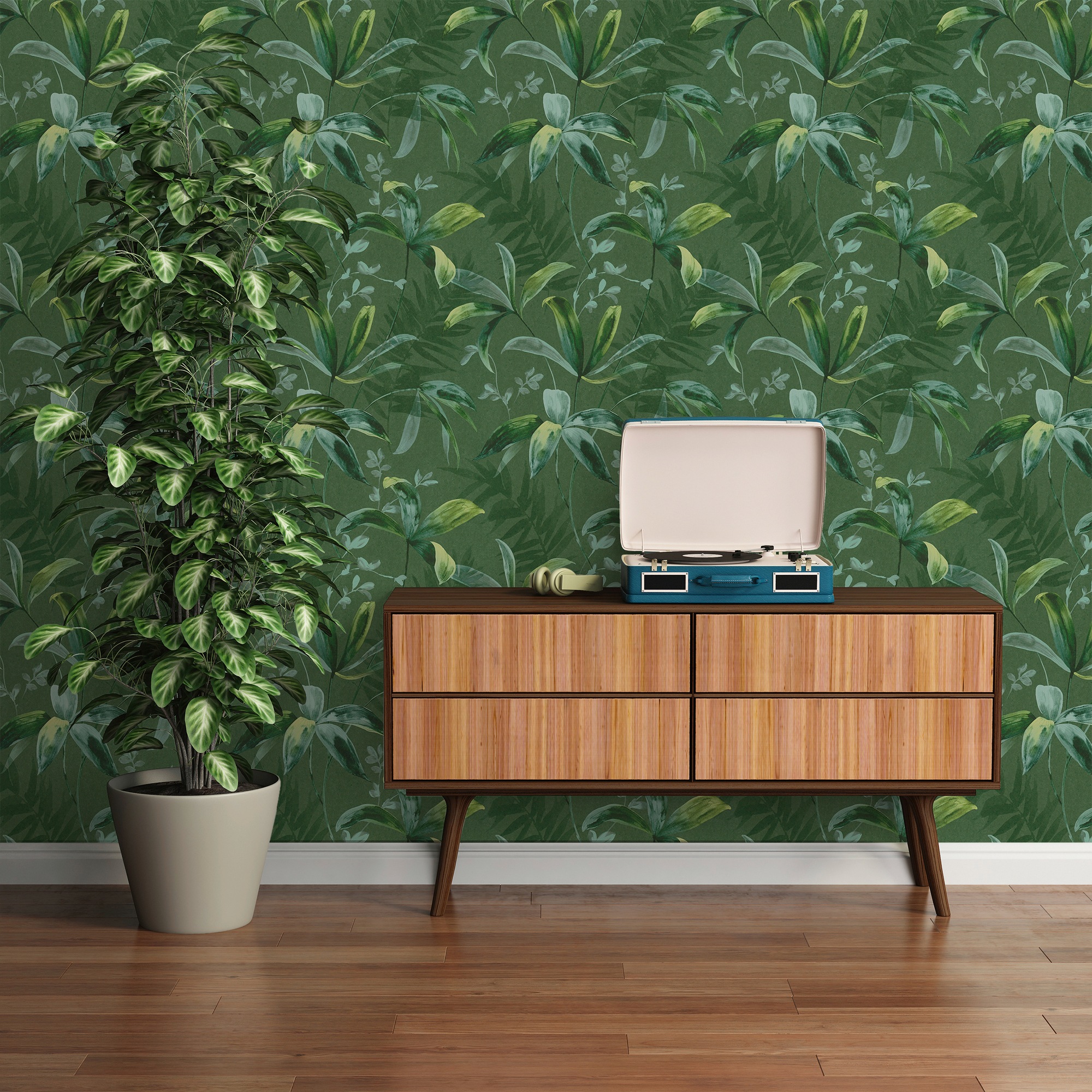 Architects Paper Vliestapete »Jungle Chic«, floral-botanisch-tropisch, Palmentapete Tapete Dschungel Tapeten Wohnzimmer Schlafzimmer Küche