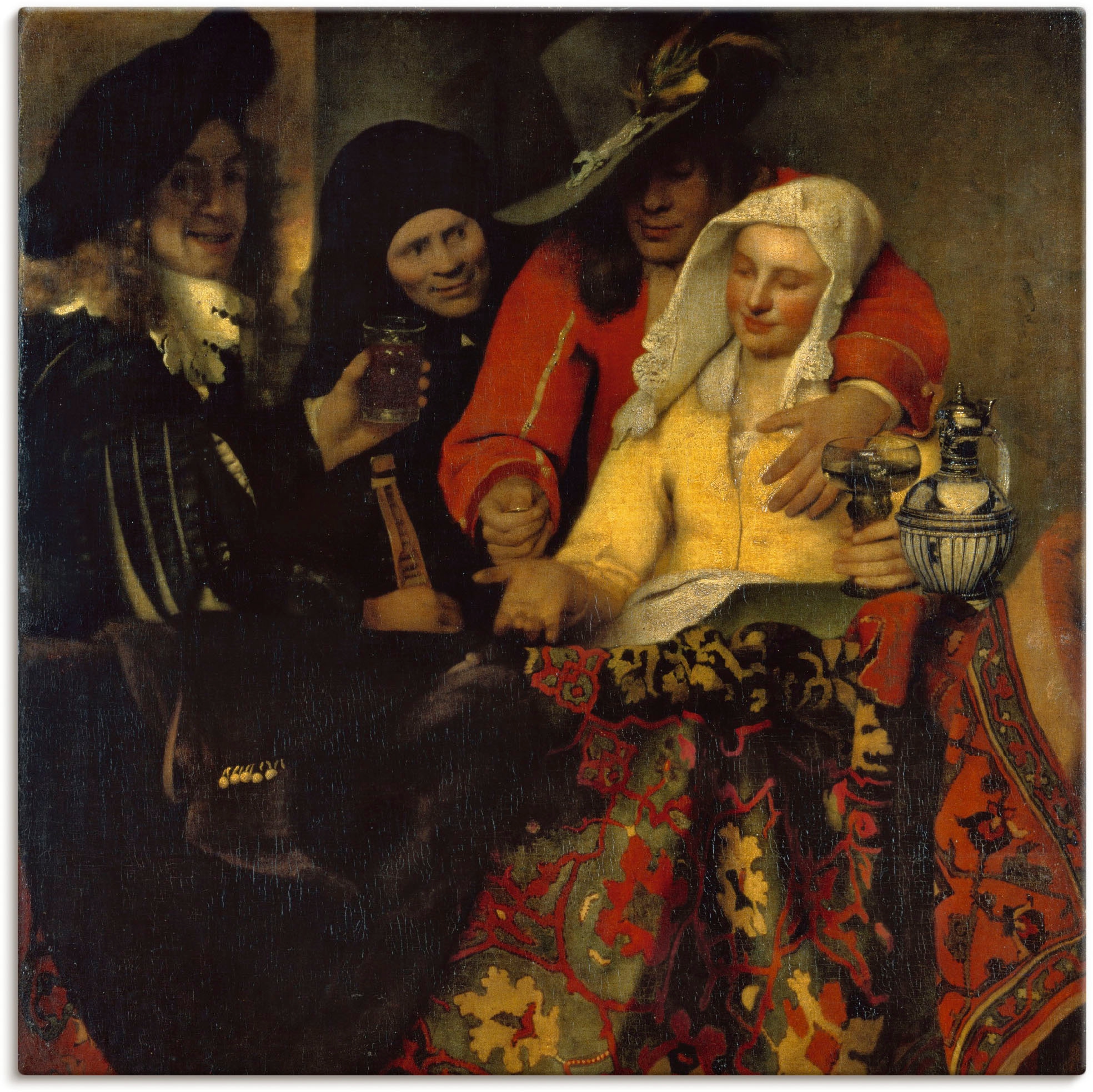 Artland Leinwandbild "Bei der Kupplerin. 1656", Gruppen & Familien, (1 St.), auf Keilrahmen gespannt