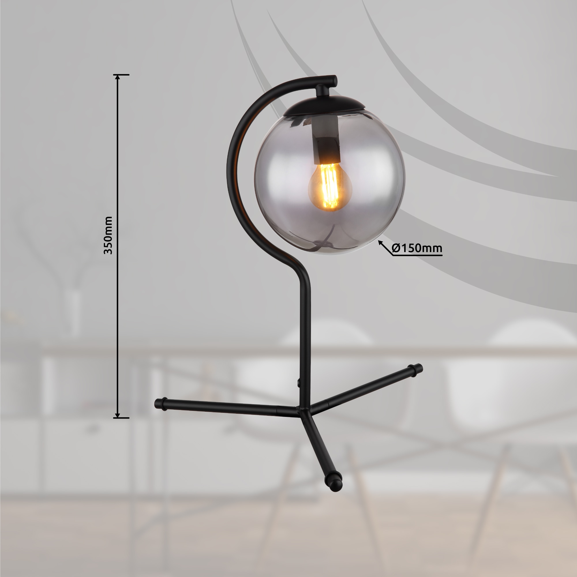 GLOBO LIGHTING Tischleuchte »PORRY« E14 1 Stk. Tischlampe Nachttischlampe Deko-Tischleuchte Schlafzimmer