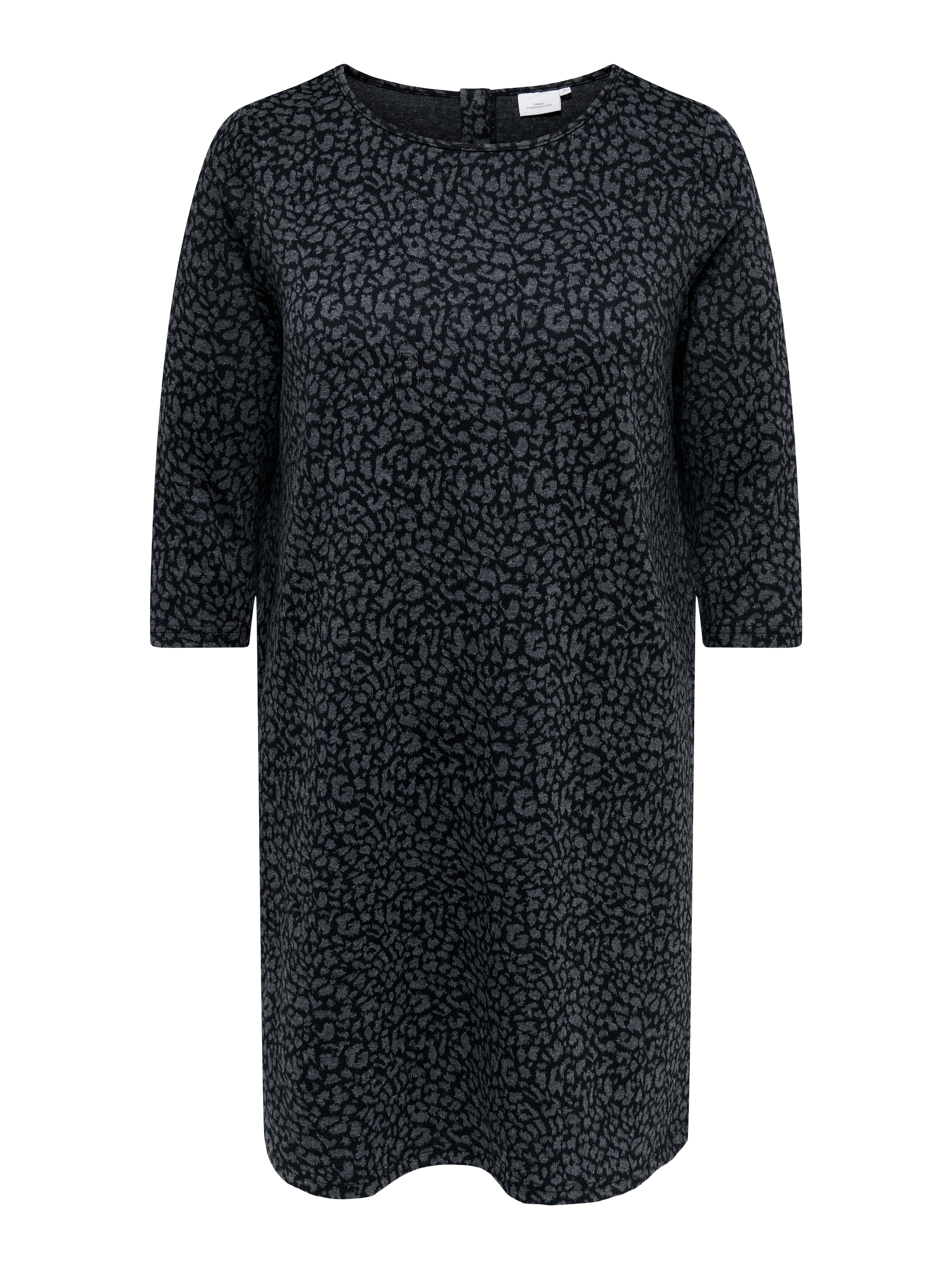 ONLY CARMAKOMA Druckkleid "CARMARRY MARTHA 3/4 MIDI DRESS JRS" Kunstfaser