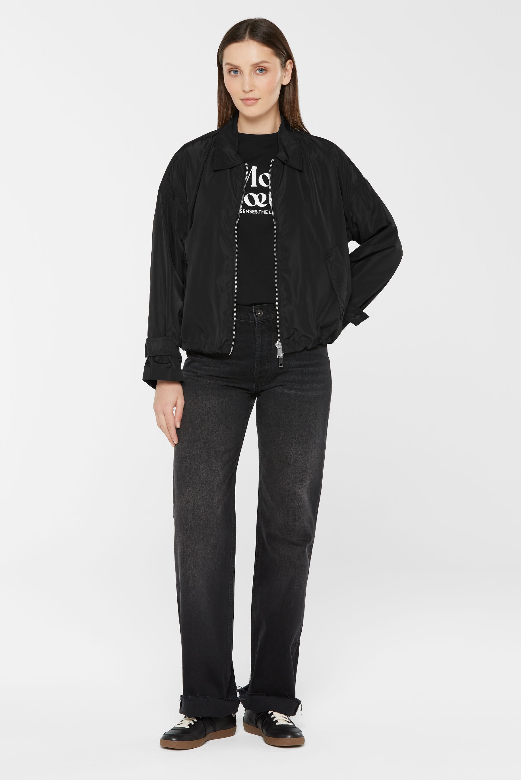 SENSES.THE LABEL Outdoorjacke, ohne Kapuze, mit verstellbarem Gummizug im Saum