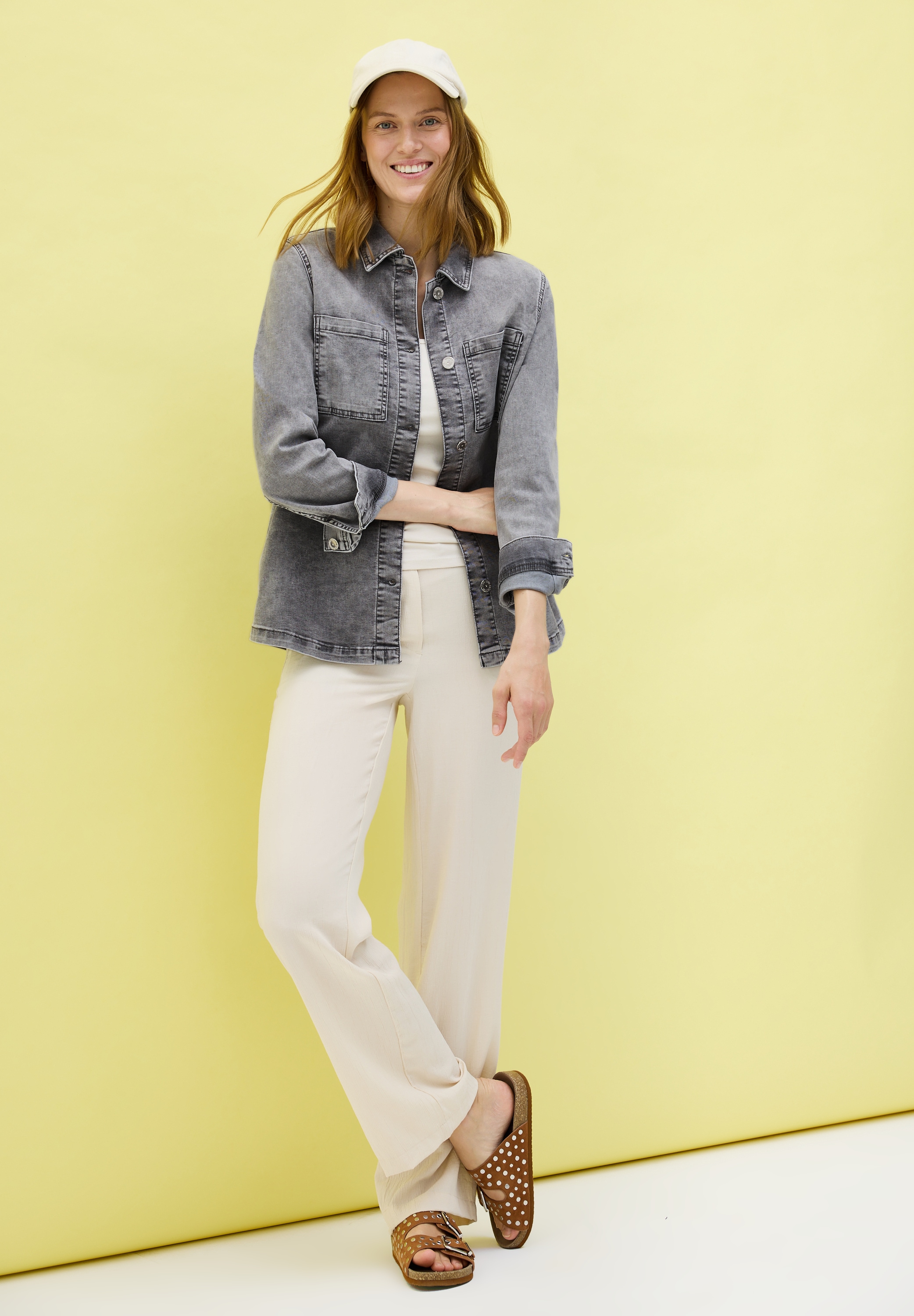 Cecil Kurzjacke ohne Kapuze aus Baumwolle mit Stretchanteil