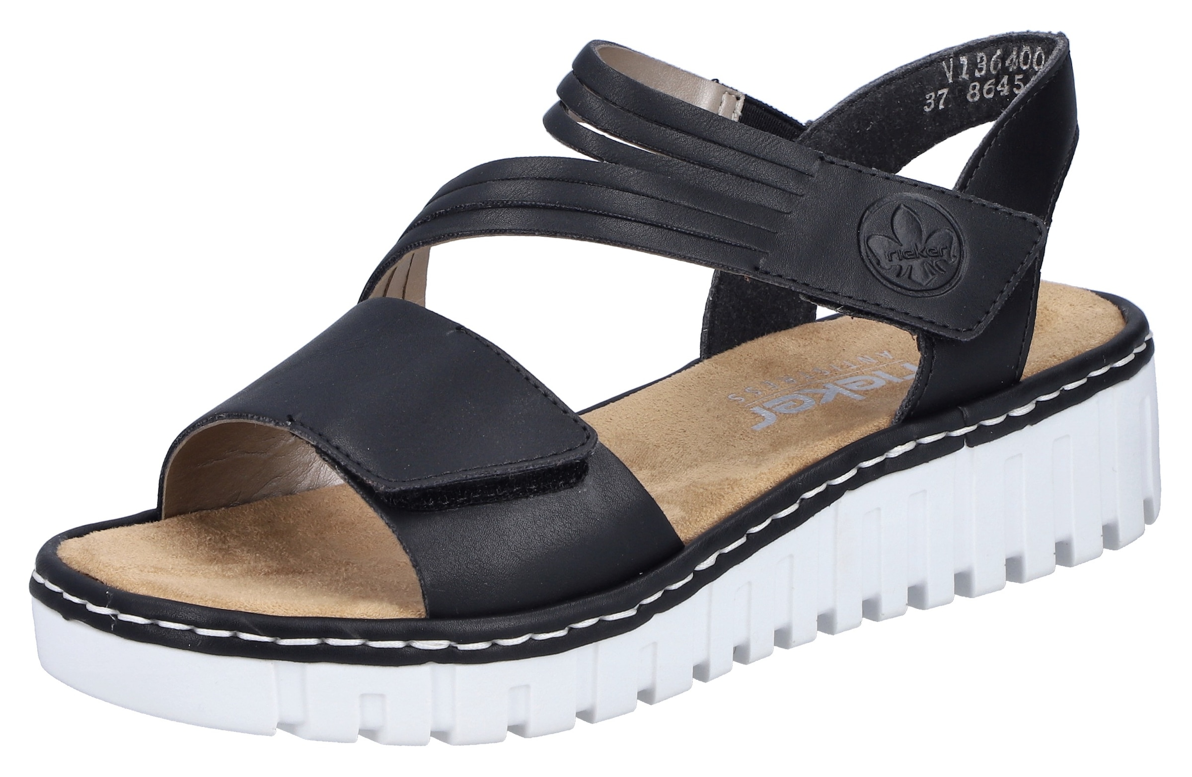 Rieker Plateausandale, Sommerschuh, Sandalette, Keilabsatz, mit Klettriemch günstig online kaufen