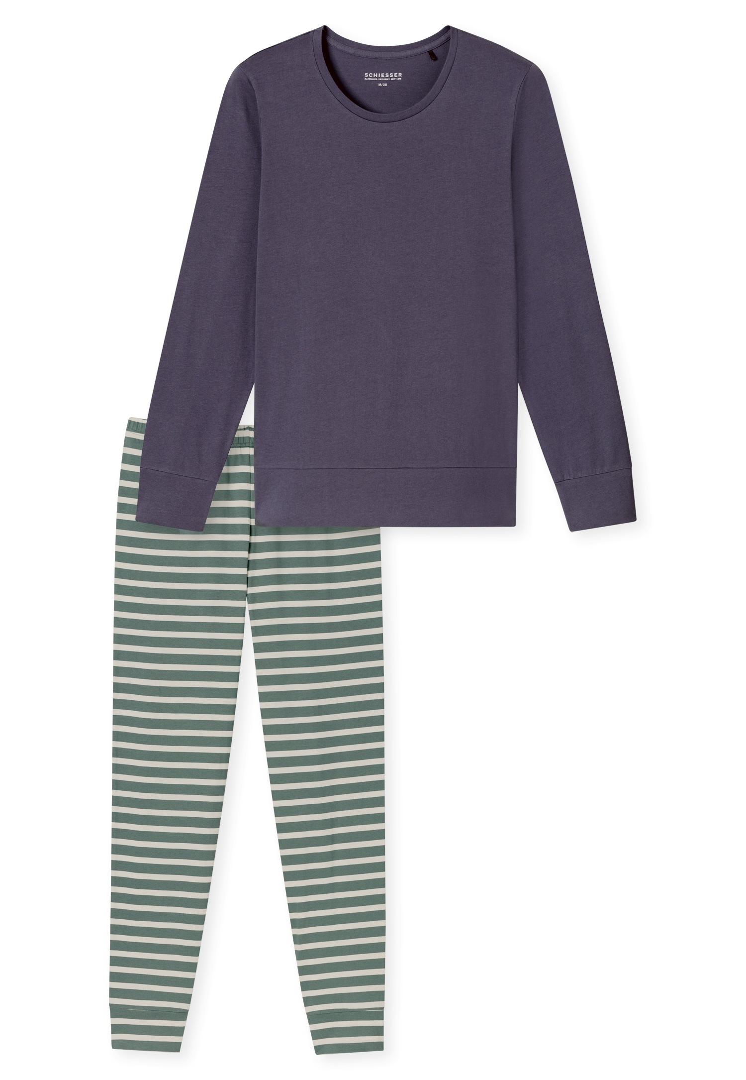 Schiesser Schlafanzug "Casual Essentials" 2 Stk. tlg., Baumwolle, Rundhalsa günstig online kaufen