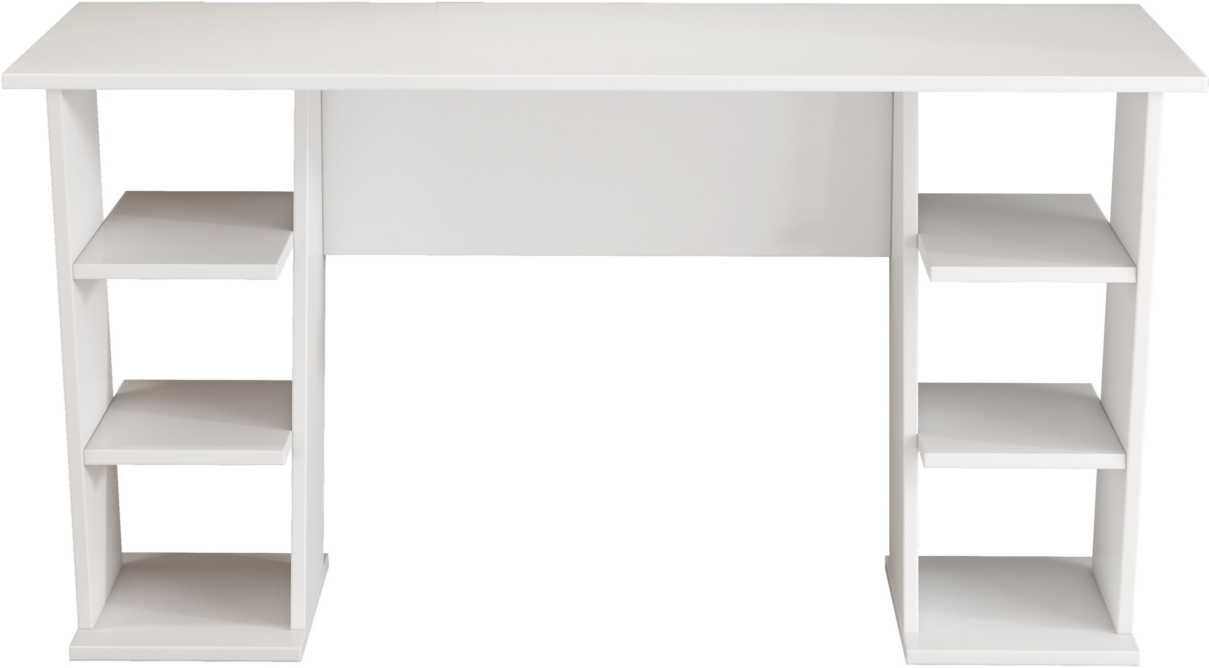 Schreibtisch OTTO HOME "Ezzell", weiß (weiß, weiß, weiß), B:137cm H:73cm T:60cm, Tische, Schreibtisch, Regalschreibtisch mit Ablagen, modernes Design, Breite 137 cm 3